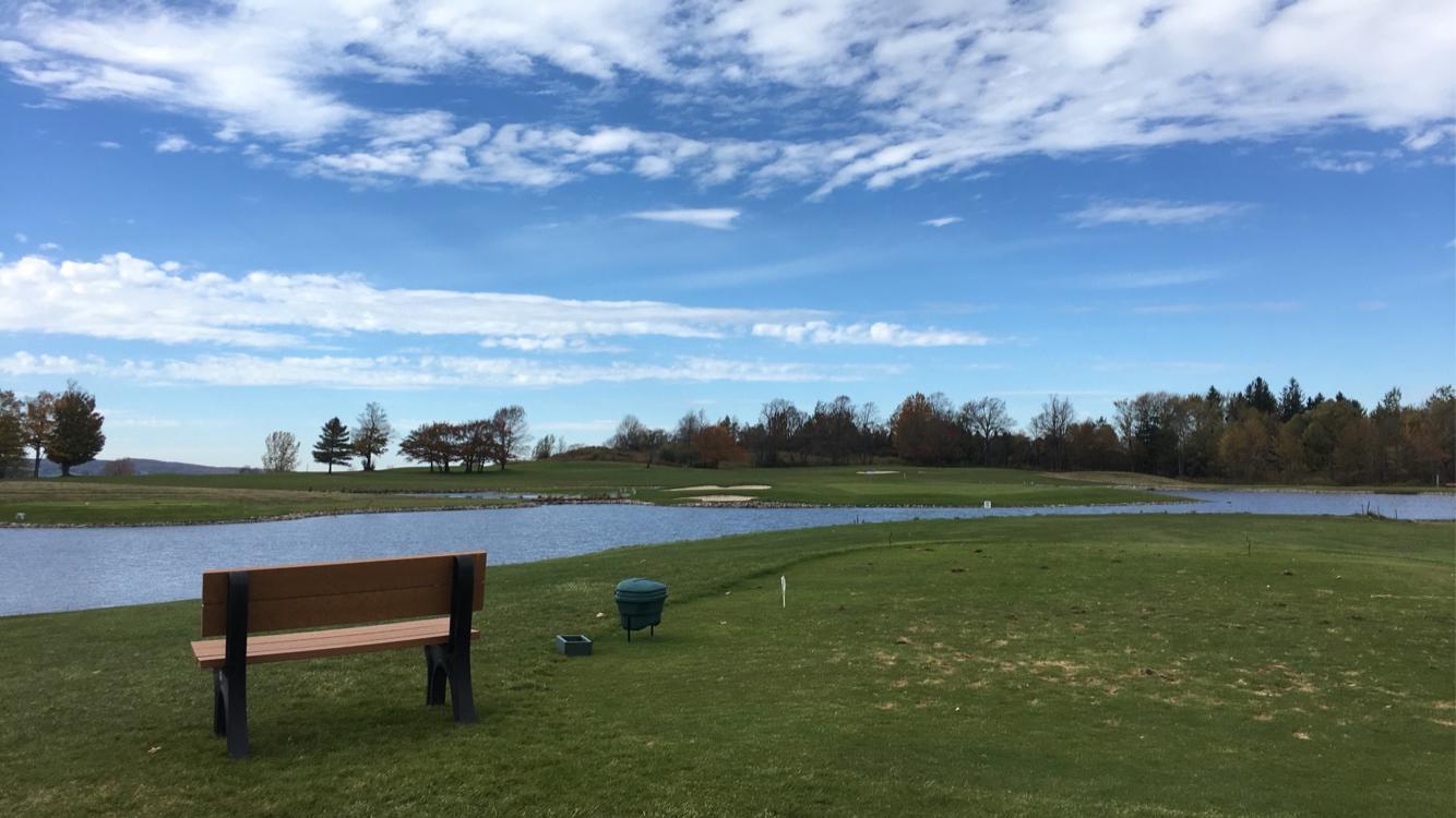 Par 3 island green at Vesper Hills, NY r/golf