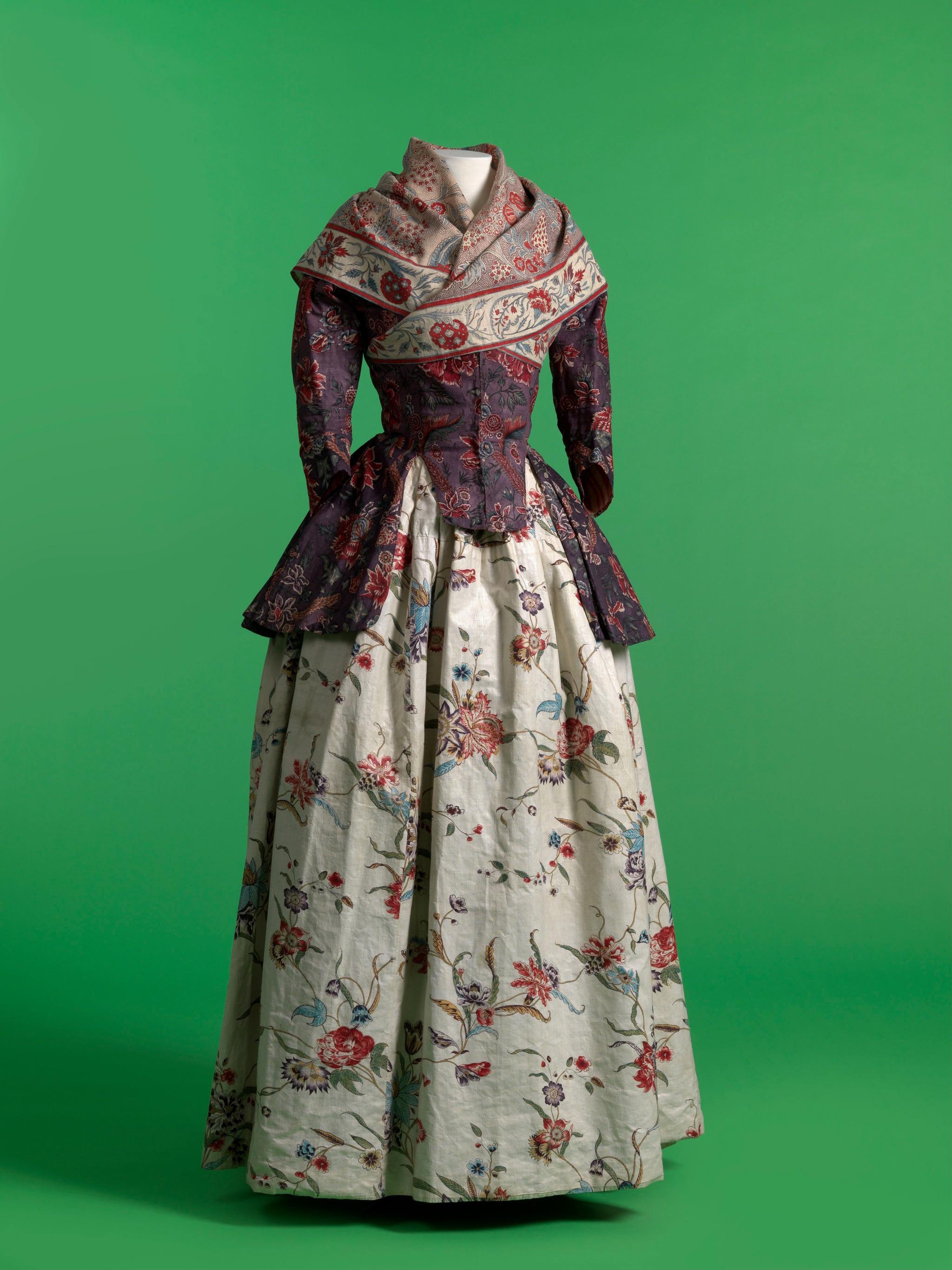 Jacket, Shawl, and Petticoat, c. 17501790. r/fashionhistory