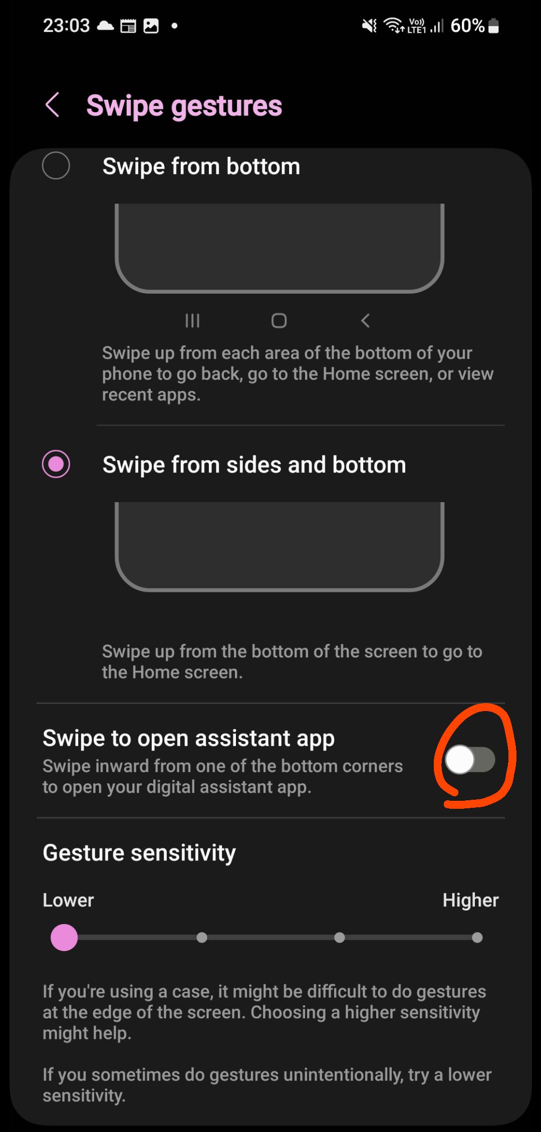 You can finally disable Google Assistant gesture r/oneui