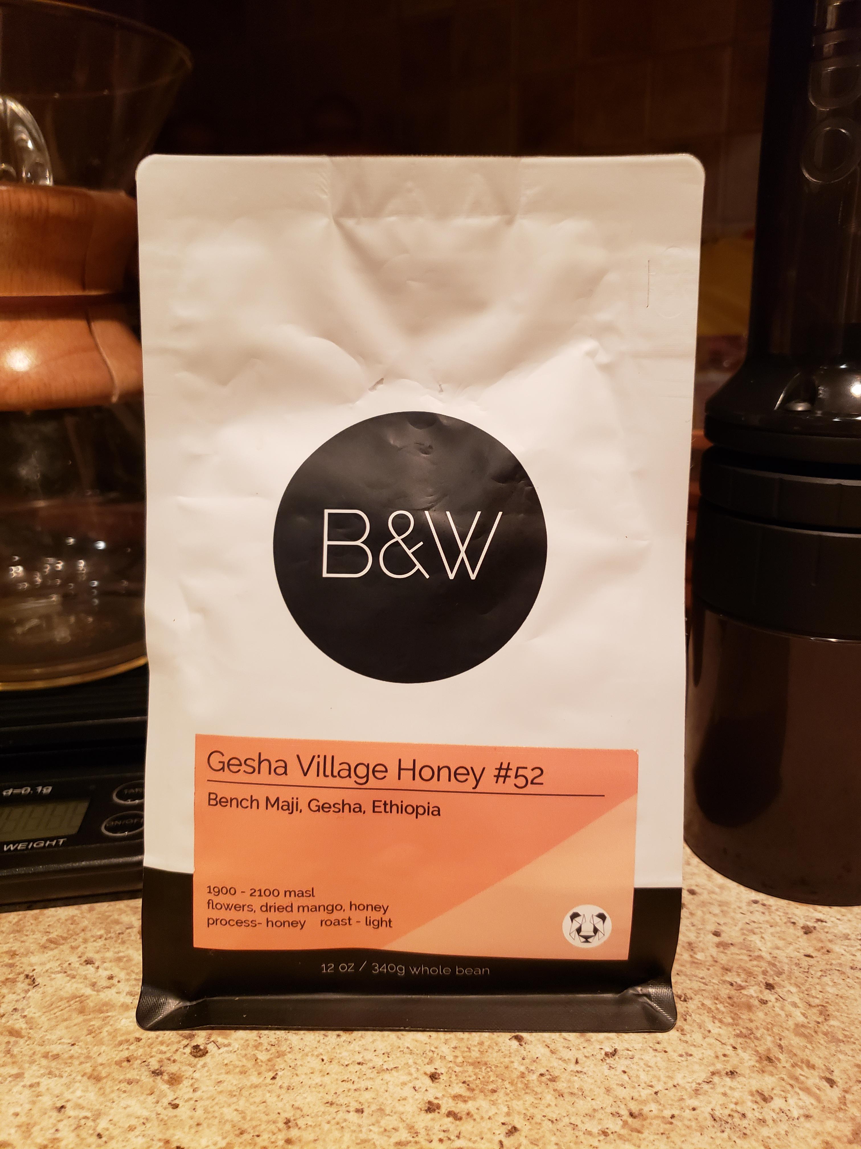Gesha Village Honey 52 Black & White Roasters r/coffeebags