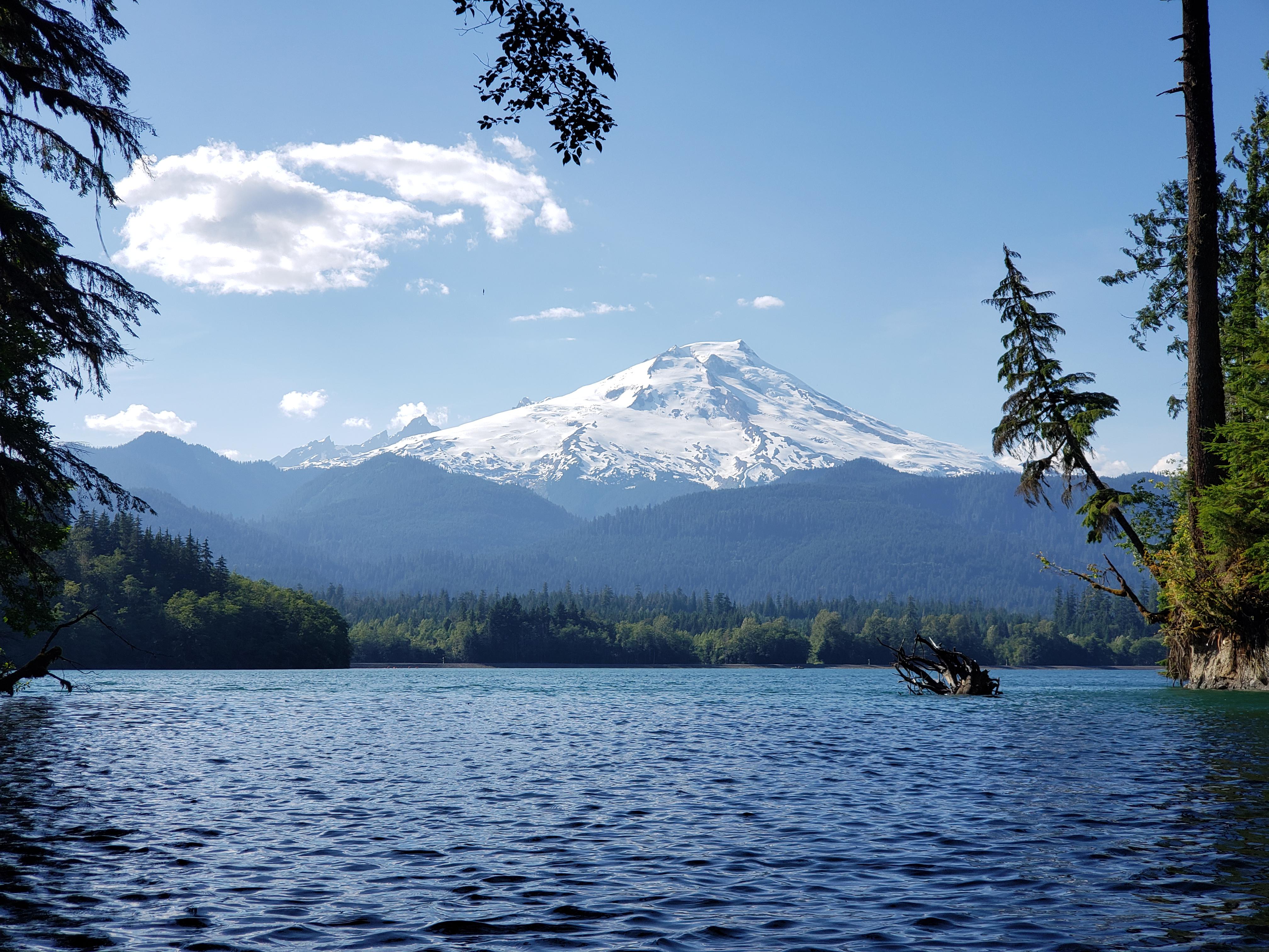 Mt Baker looking from the far side of Baker Lake this