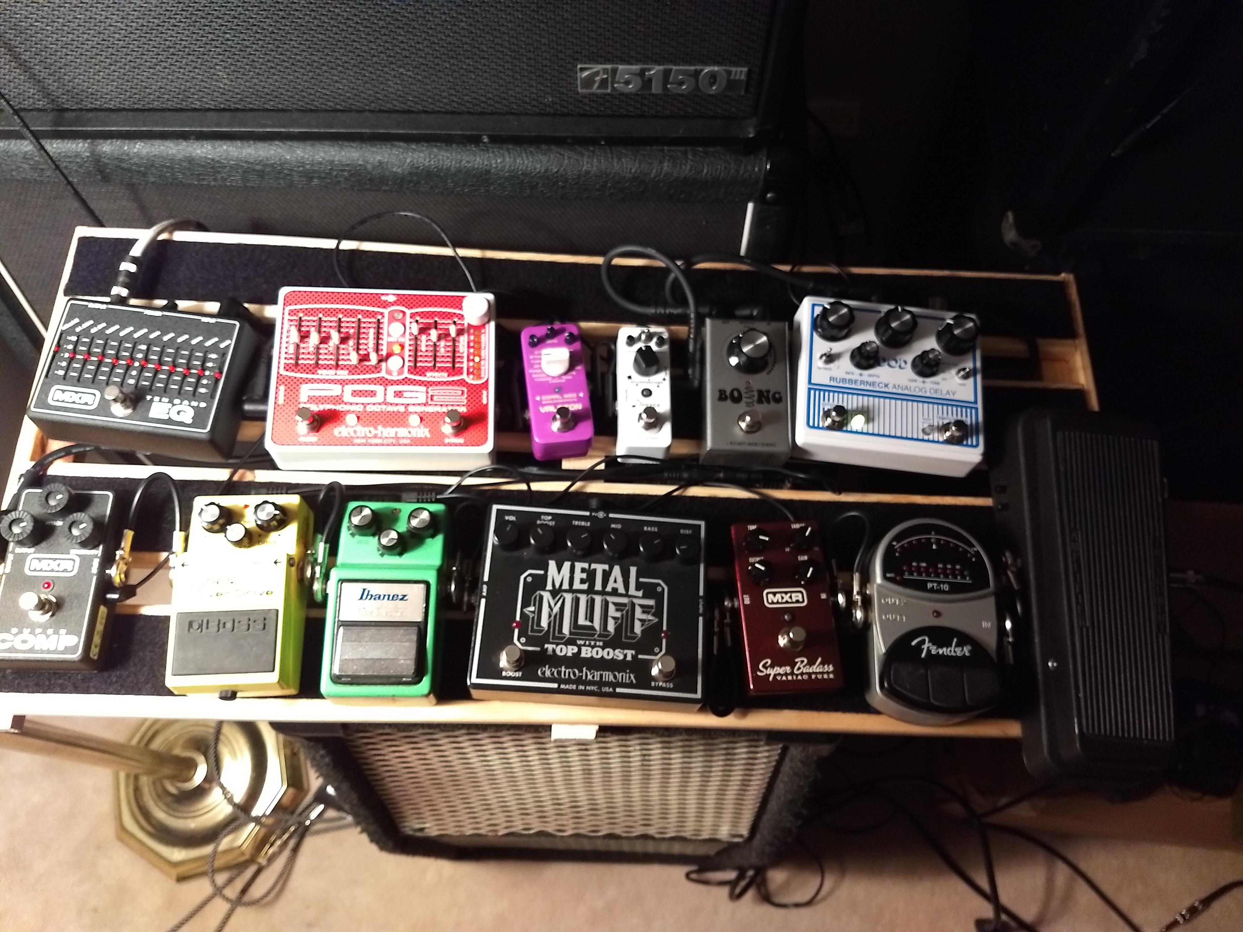 My current pedal setup. I just finished putting this together last