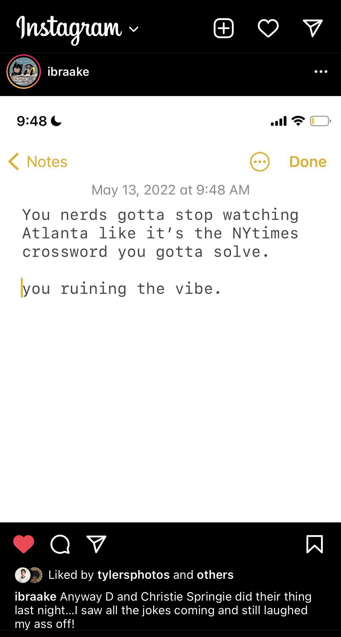 Ibra Ake (Writer/Supervising Producer) says we should stop watching