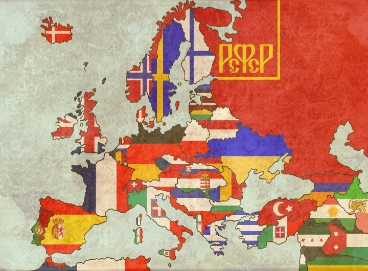 WW1 Map of Europe Map of Europe in WW1 Mapsofworld
