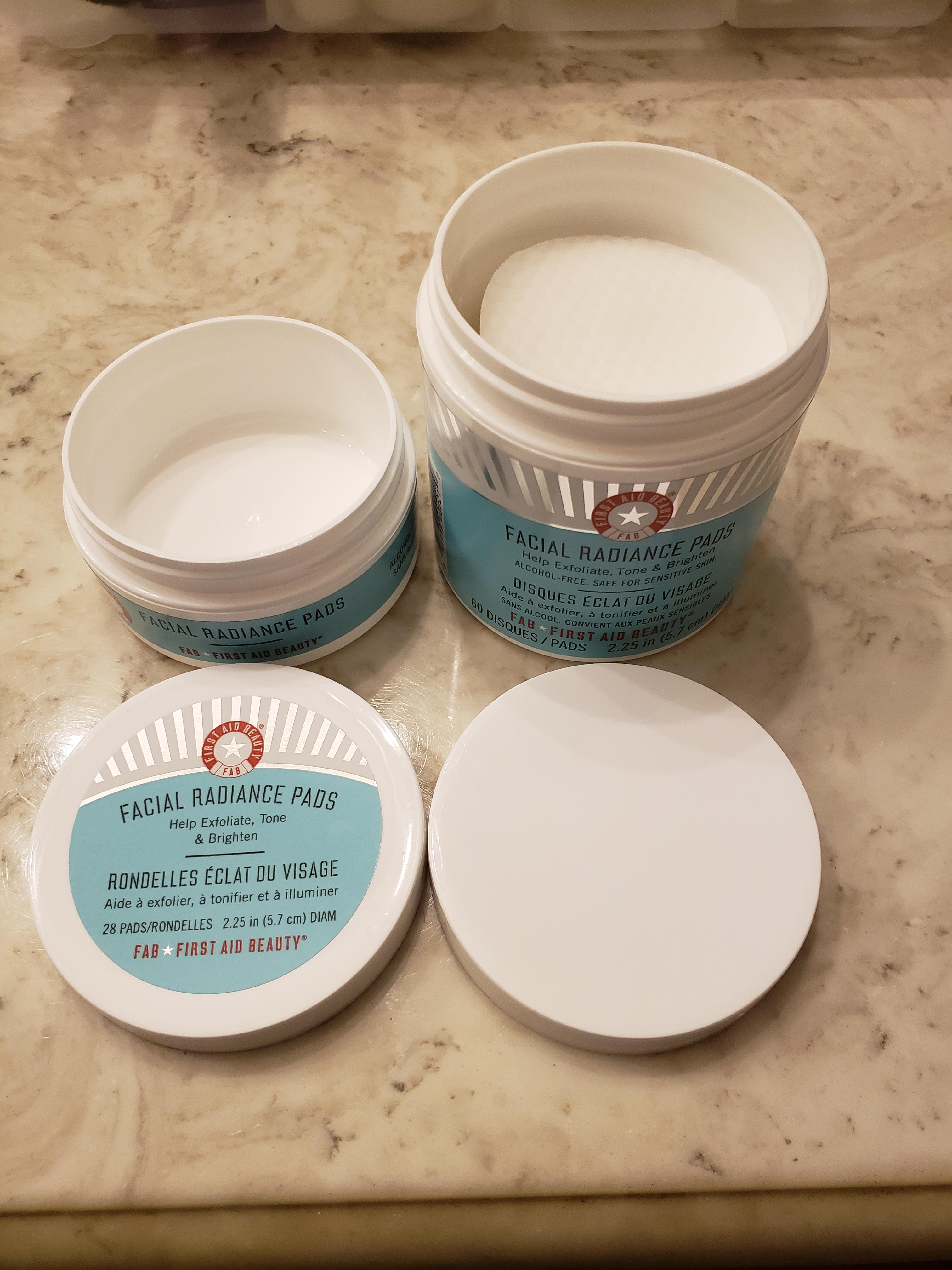 Skincare pan and it's replacement First Aid Beauty Facial Radiance