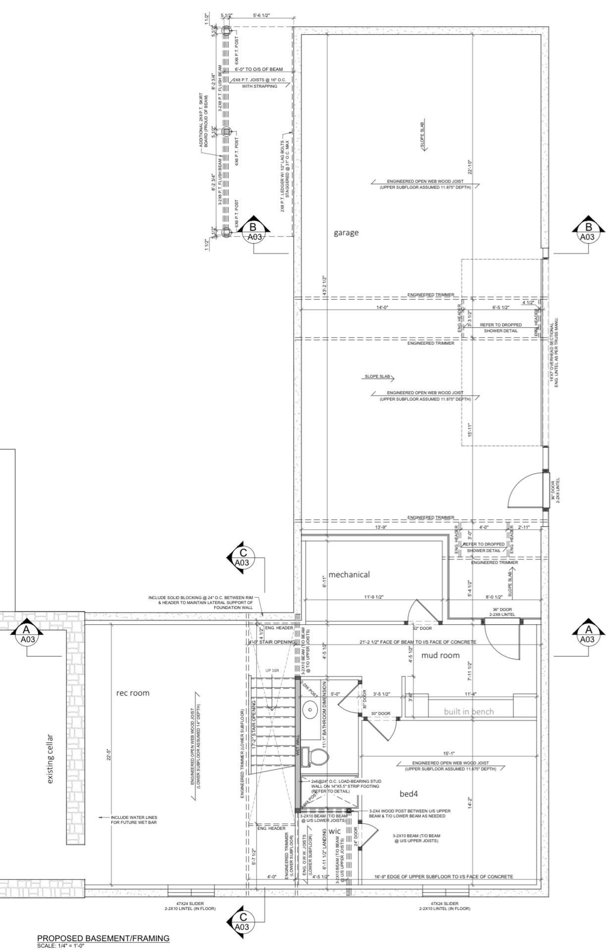 Basement floor plan w/garage feedback floorplan