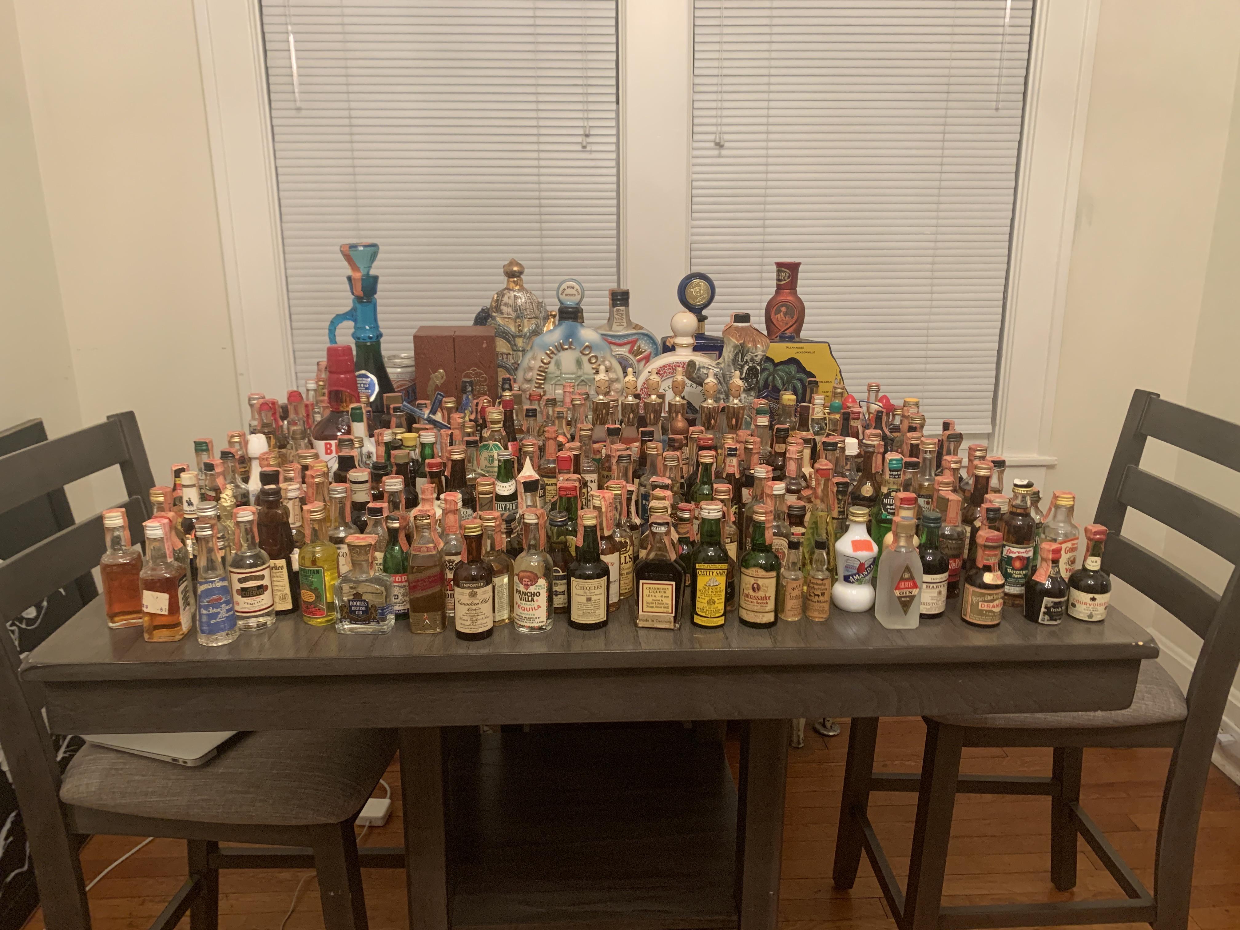 I have recently come into a large collection of unopened liquor bottles
