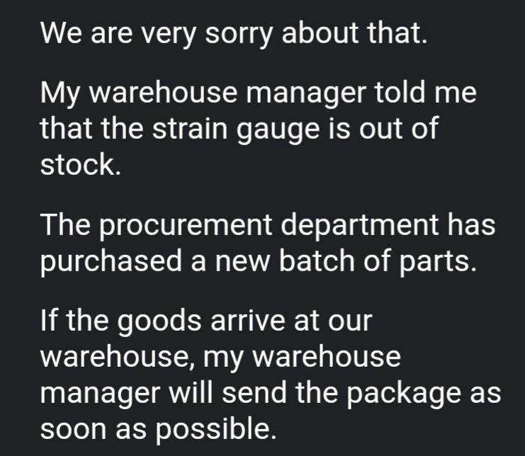 Vyper strain gauge out of stock at Anycubic warehouse. r/anycubic