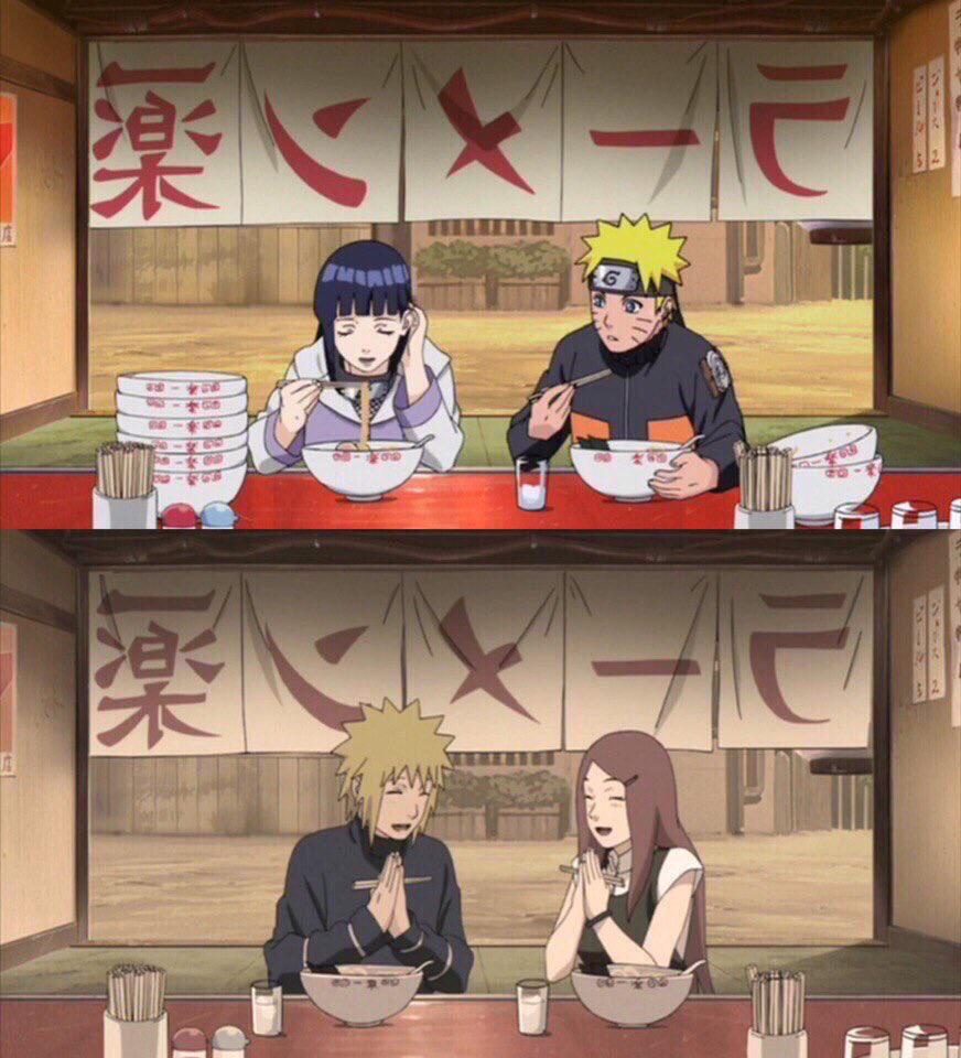 the moment naruto saw her eating more ramen than he do he knew r/Boruto