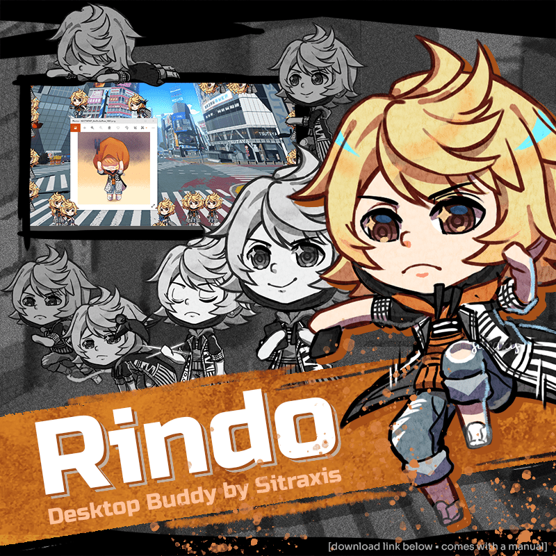 I made a Rindo Shimeji 'D r/TWEWY