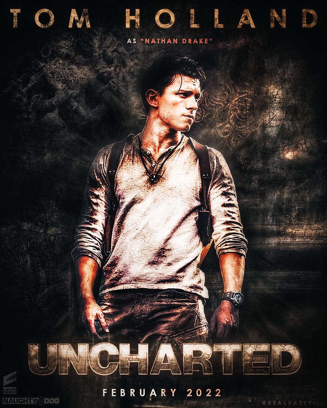 Uncharted Movie Poster with Tom Holland [FAN MADE] Edited by Baz Kannan