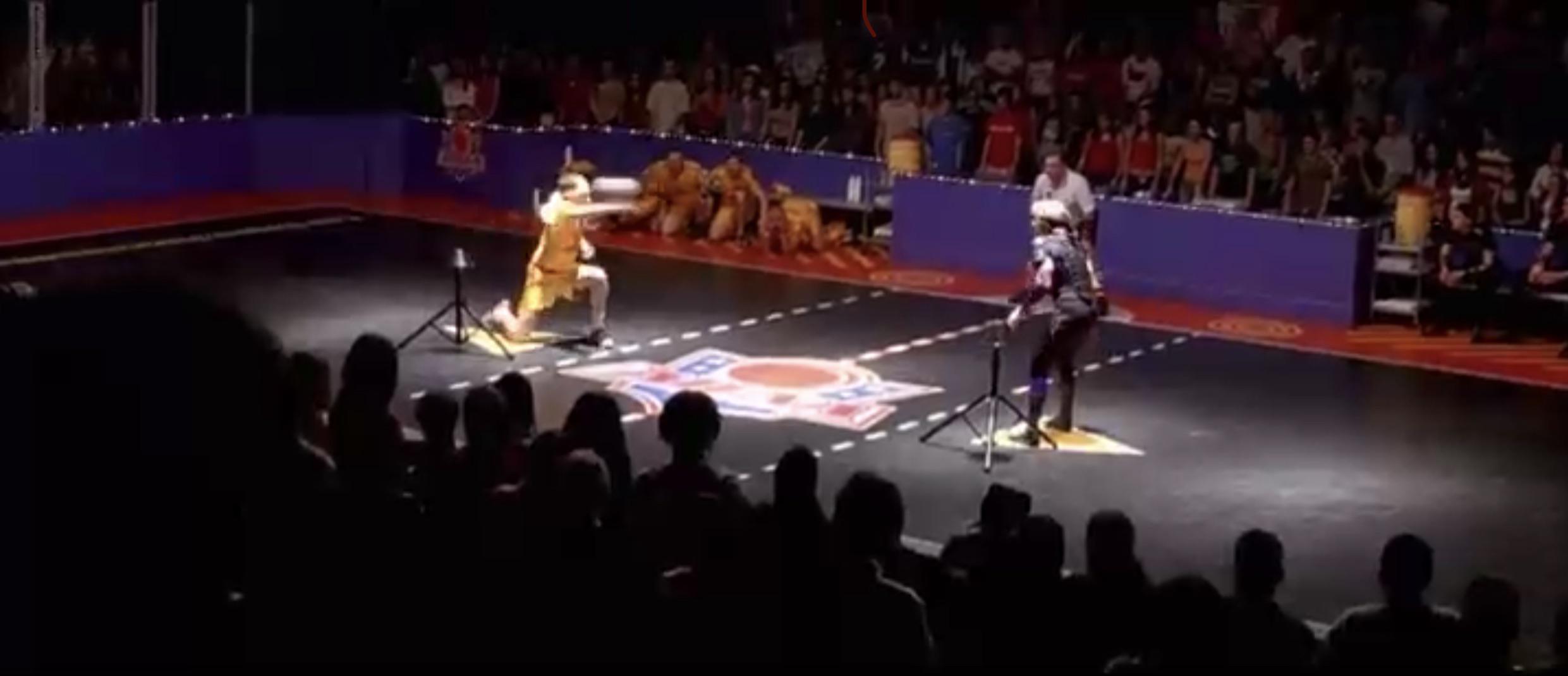 In Dodgeball A True Underdog Story (2004) the referee states that