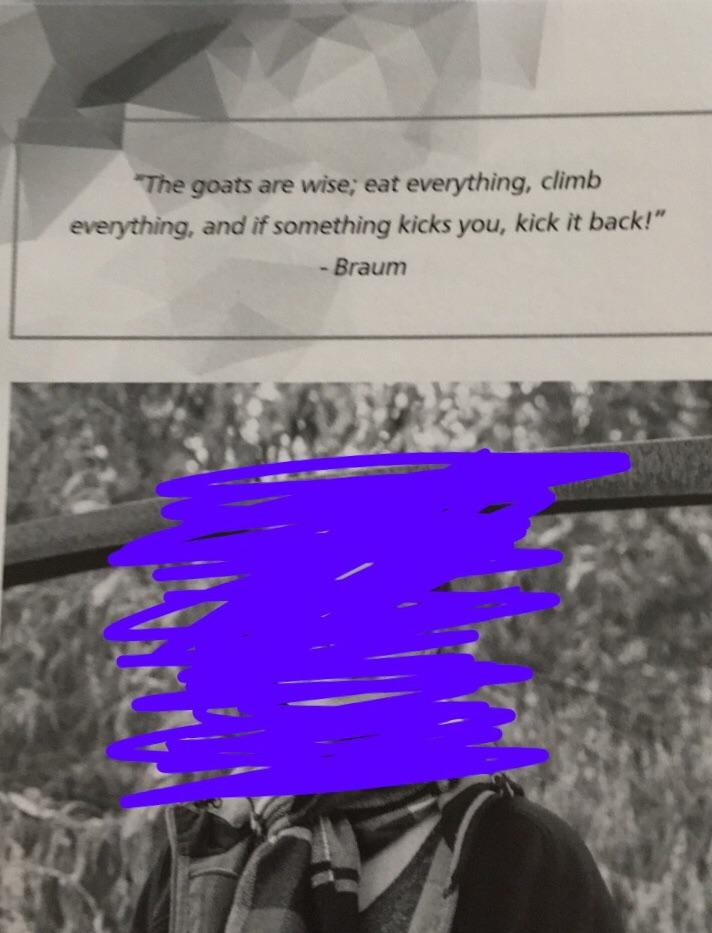 I took one of the best quotes from this game and made it my yearbook