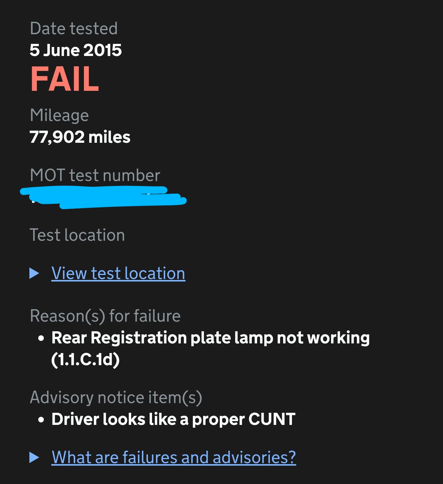 Always check your MOT advisories! r/CasualUK