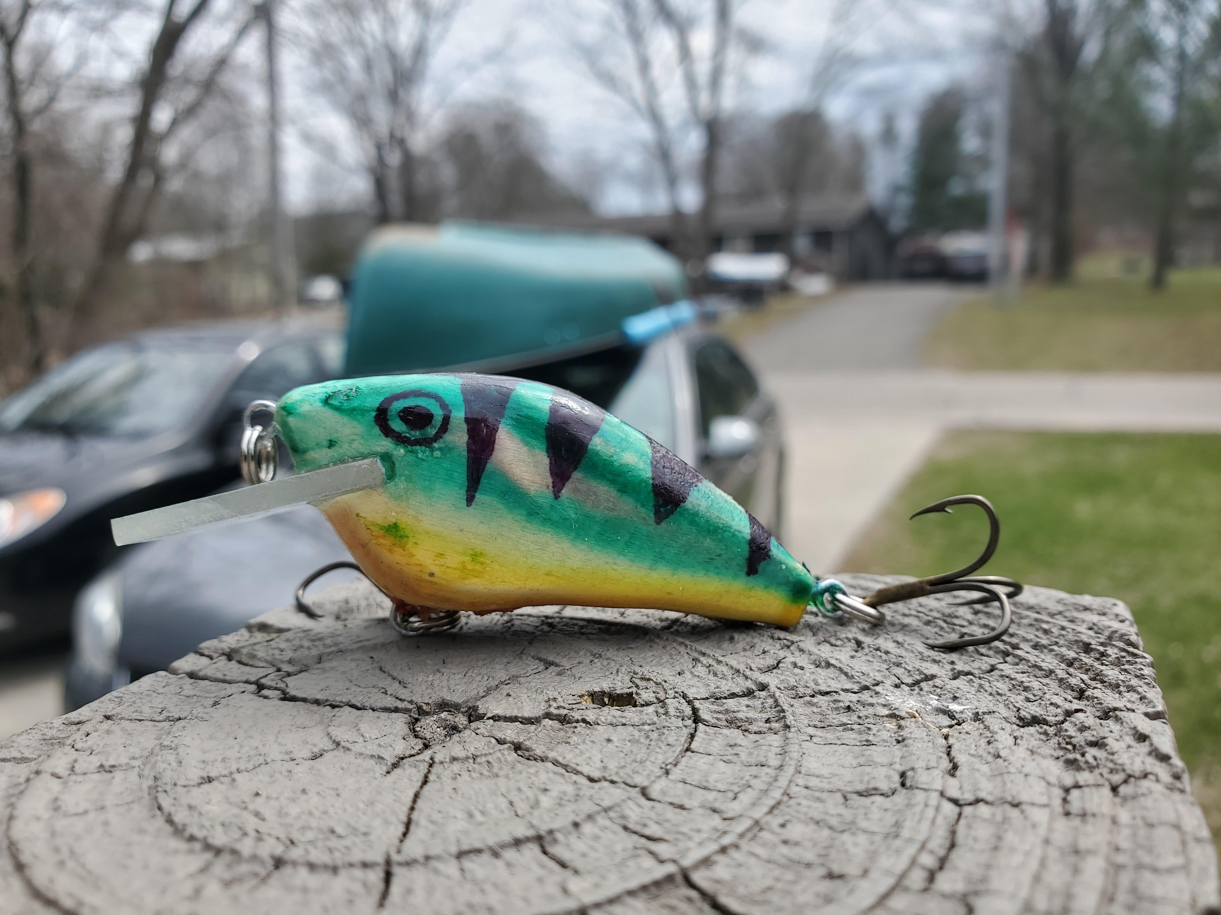 Tested out my first ever hand made lure today. The colors ran because I