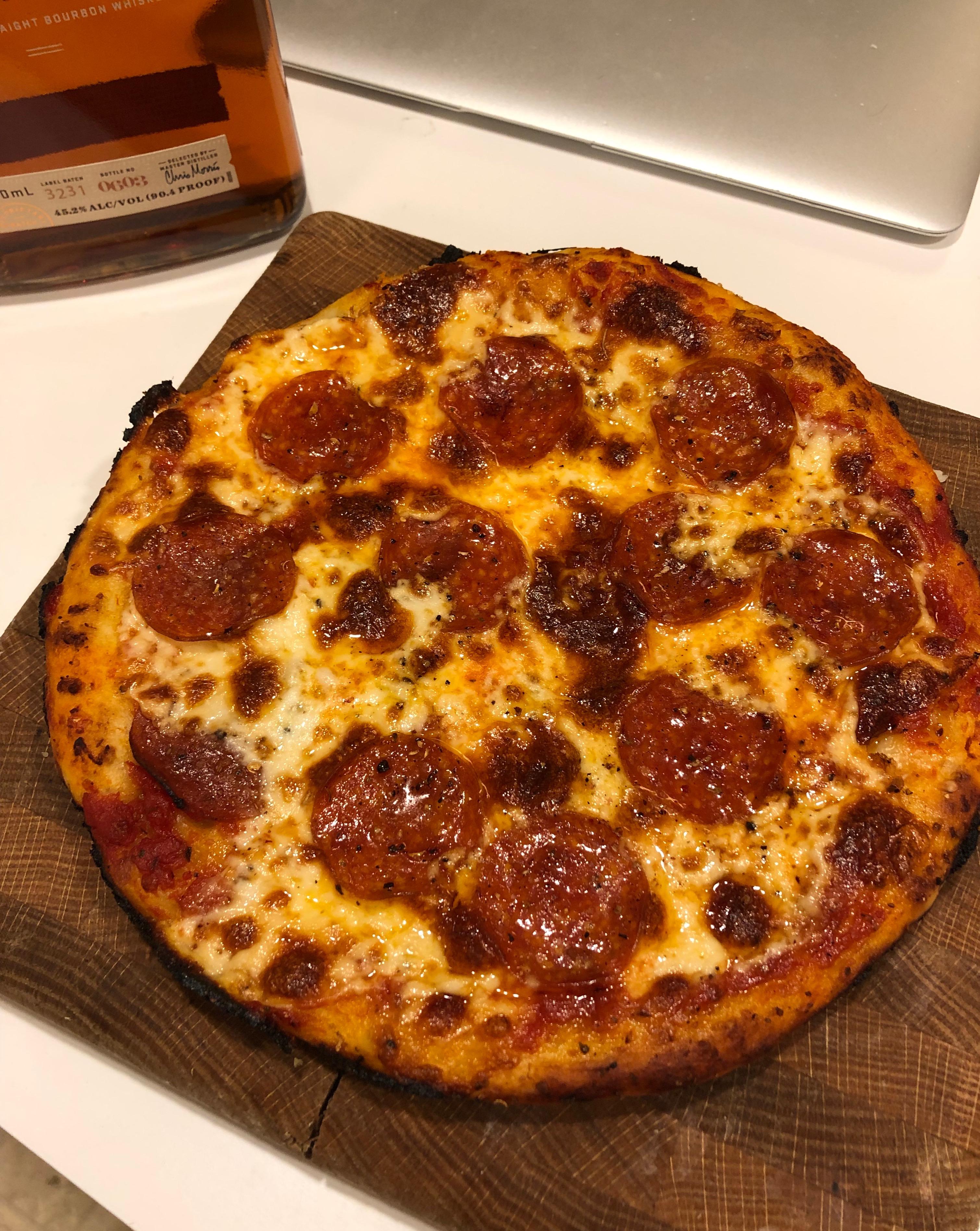 Sunday Night Cast Iron Pepperoni r/Pizza