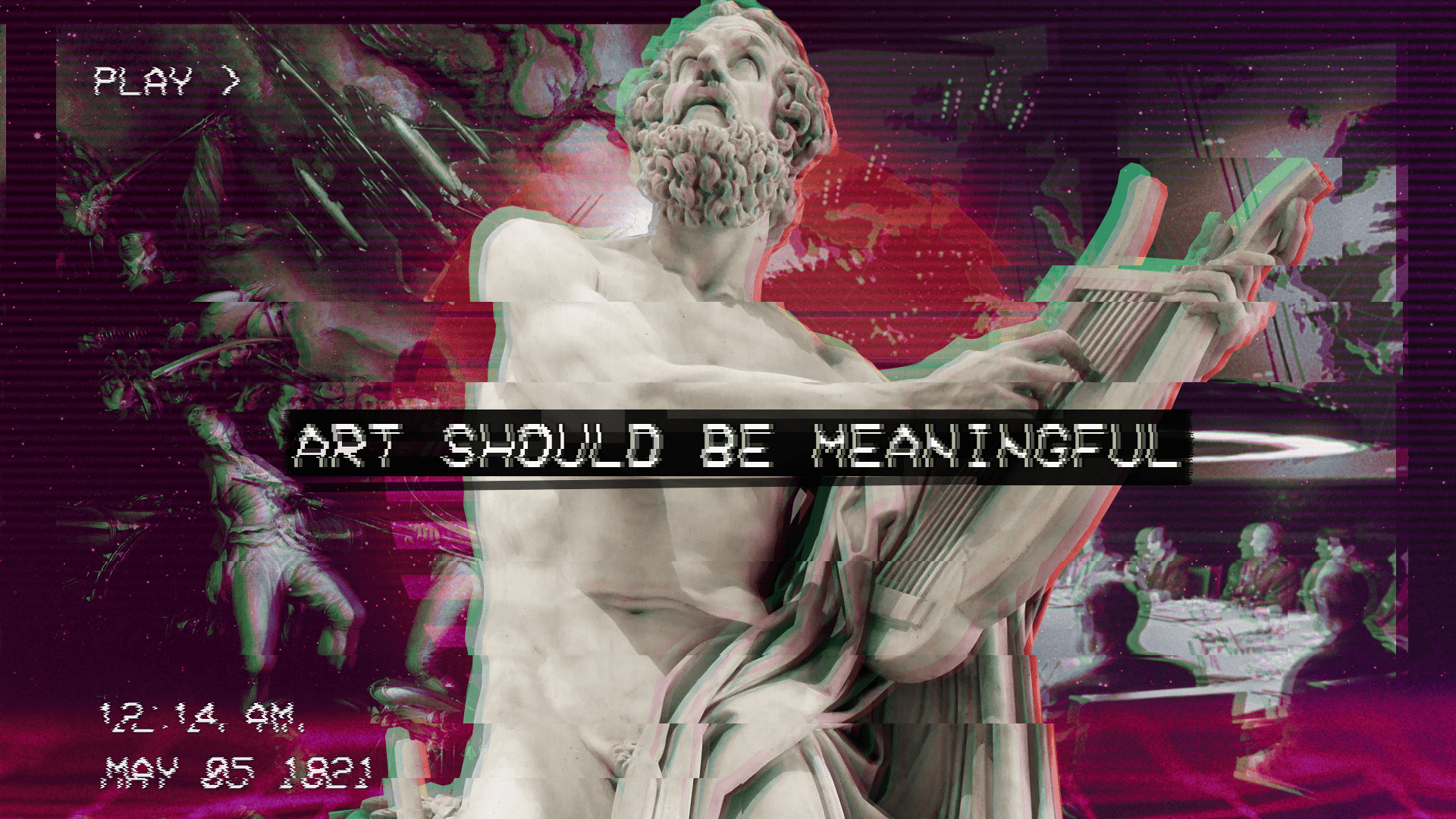 Art should be meaningful (vaporwave) wallpapers