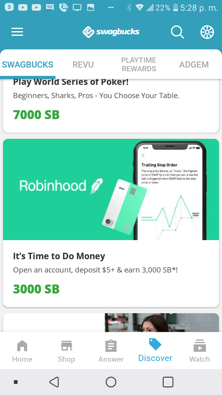 Is the robin hood 30 bucks legit? Do they give me swagbuvks or deposit