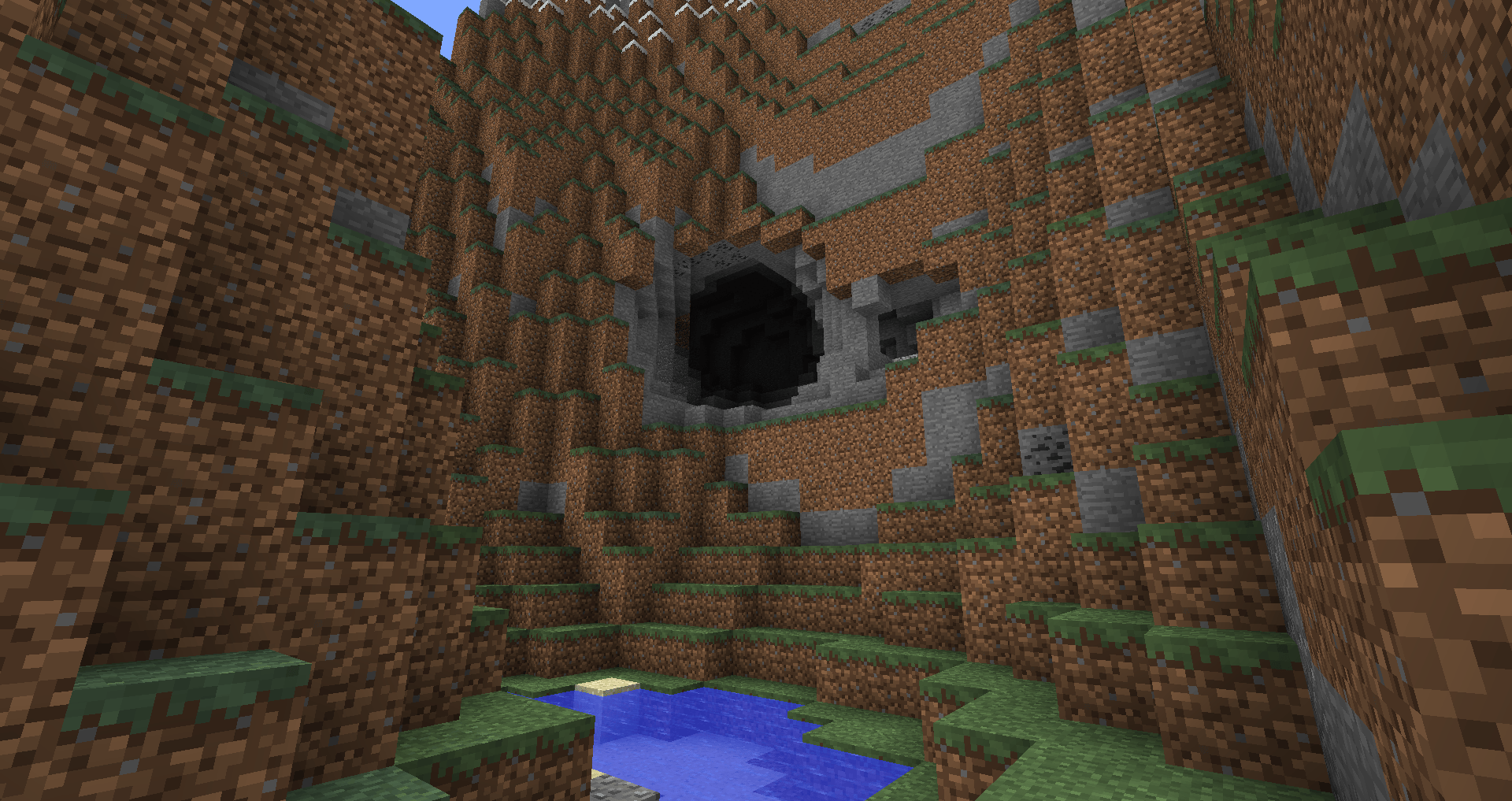 I was doing some exploration in vanilla survival. Now that's a cave