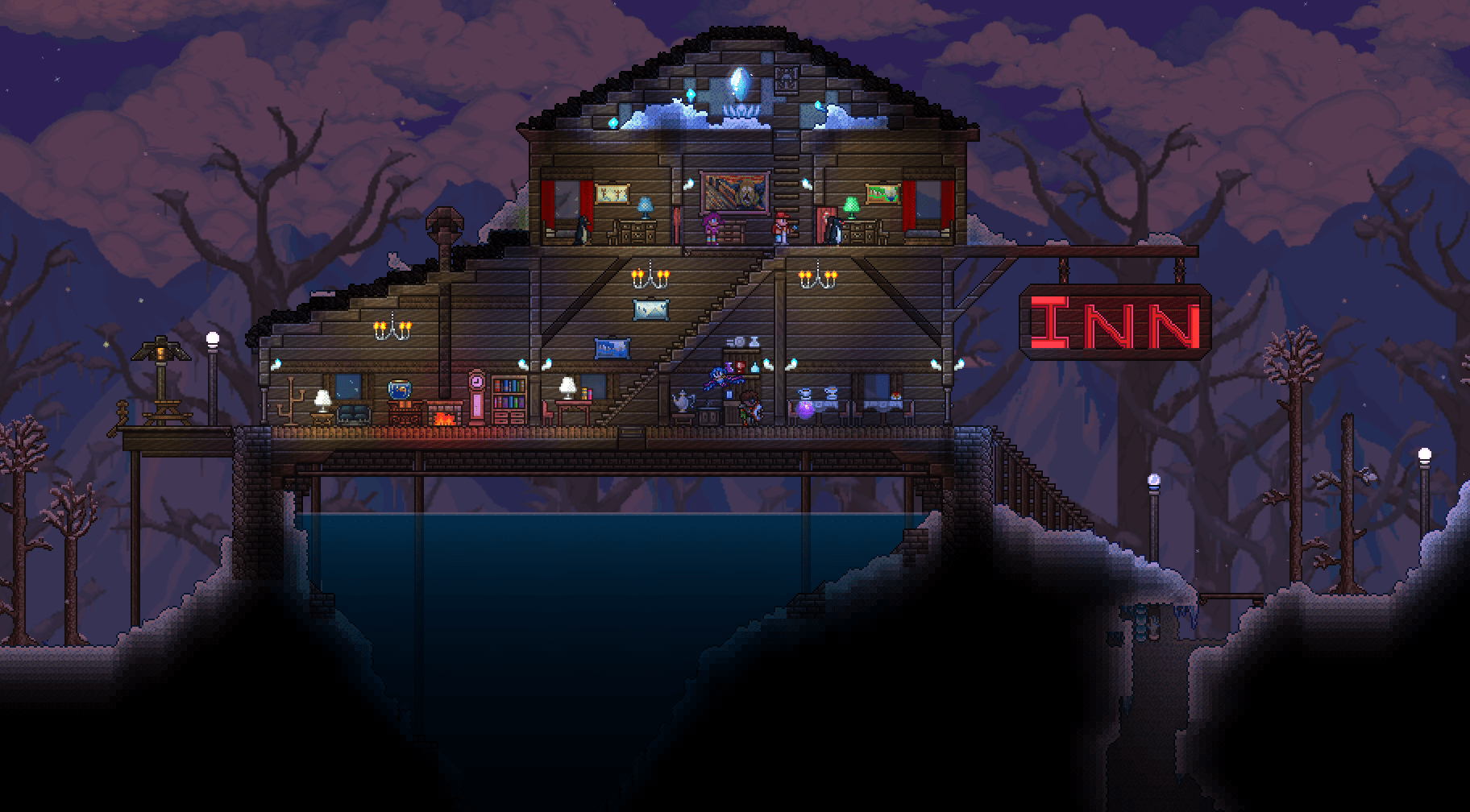 My build for the Snow Pylon, which also allows for safe Ice Biome