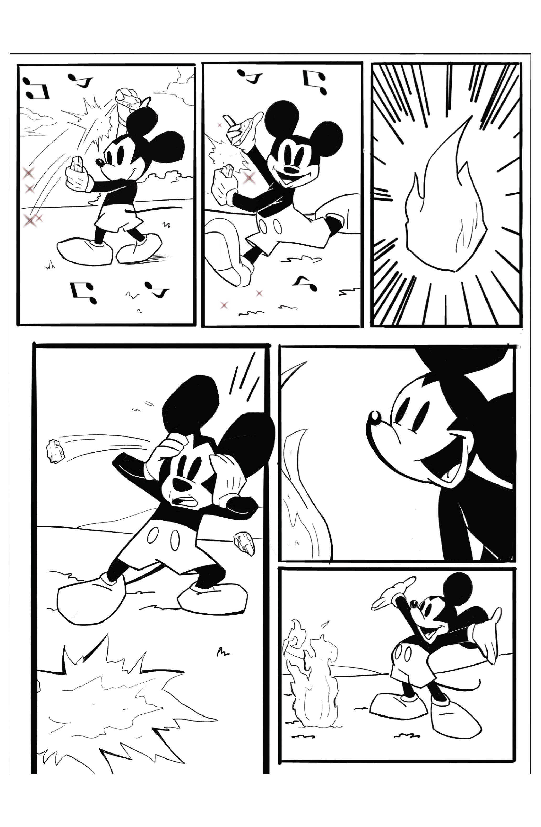 [Oc] Mickey Mouse discovering fire : r/comics