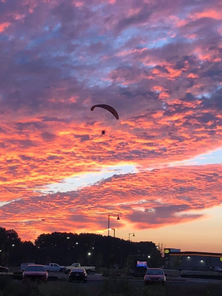 Conway Arkansas Paramotor sunset flight r/sunset