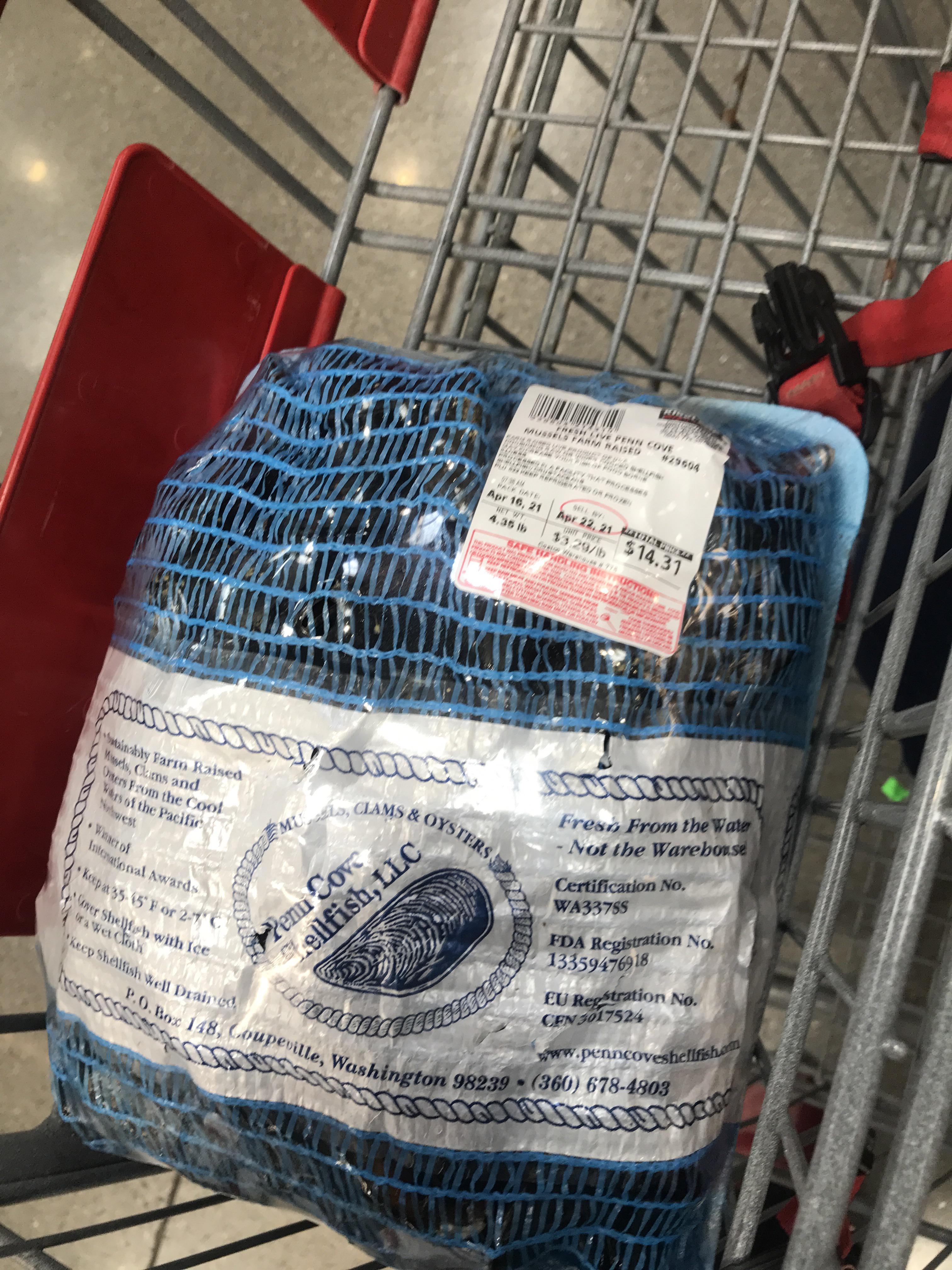 Fresh love Penn Cove mussels fremont California r/Costco