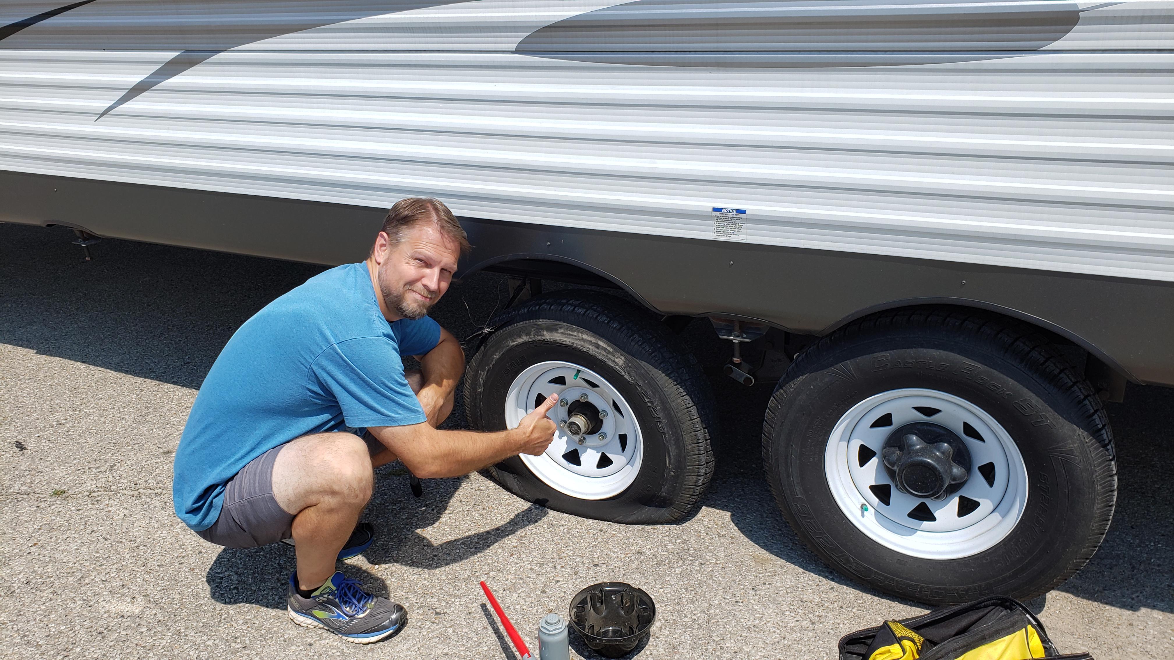 Travel Trailer Tire Blowout! I probably had less than 5k miles on them