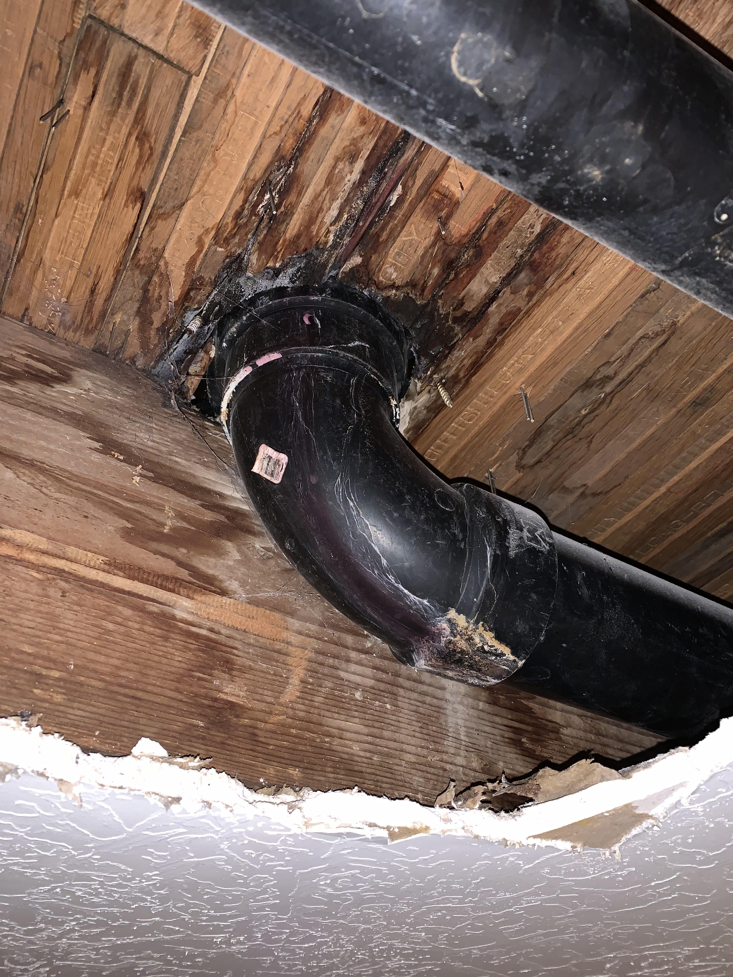 Is this black mold? Water was leaking through the drywall below a