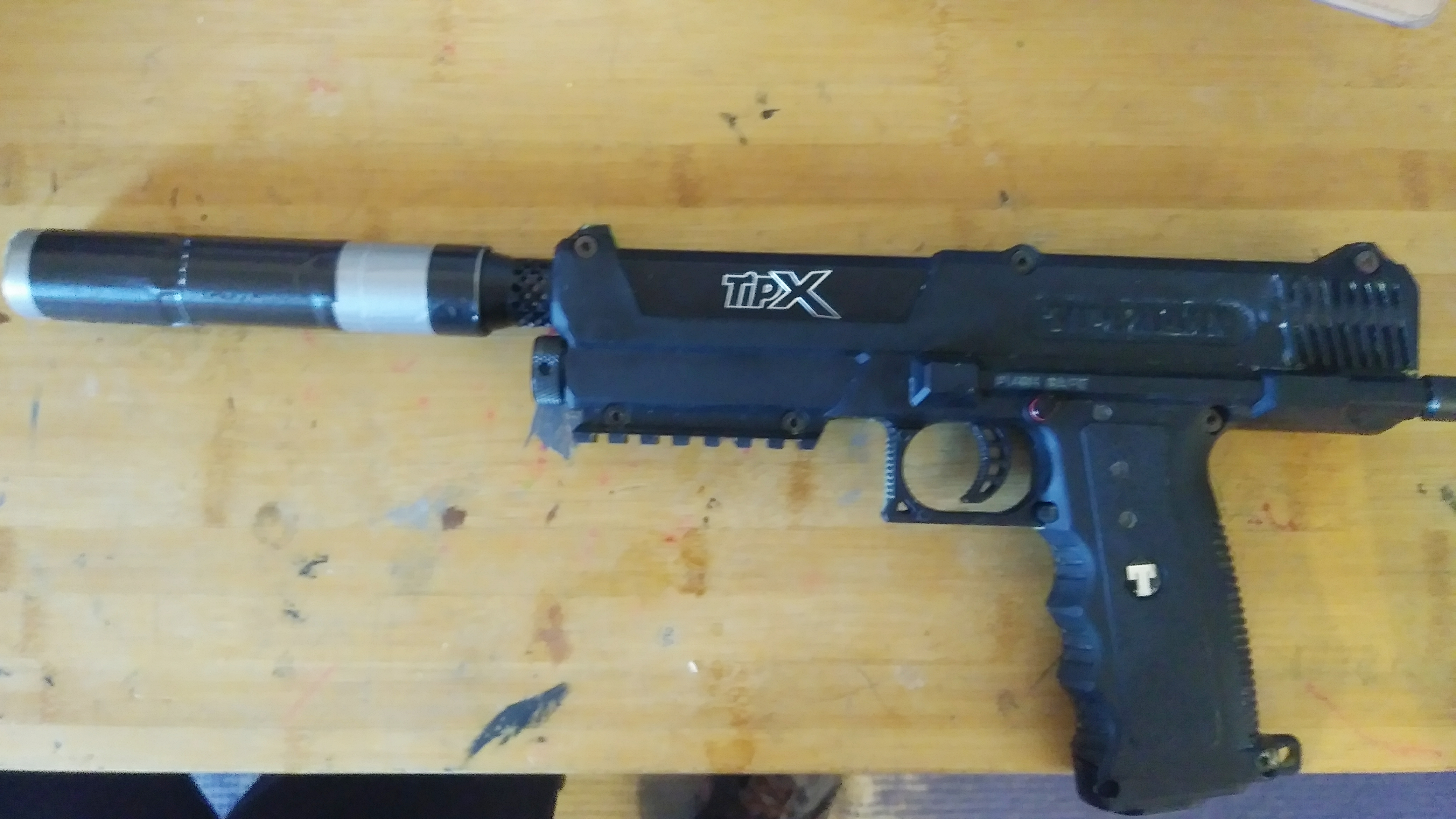 My custom silencer that works more like a loudener r/paintball