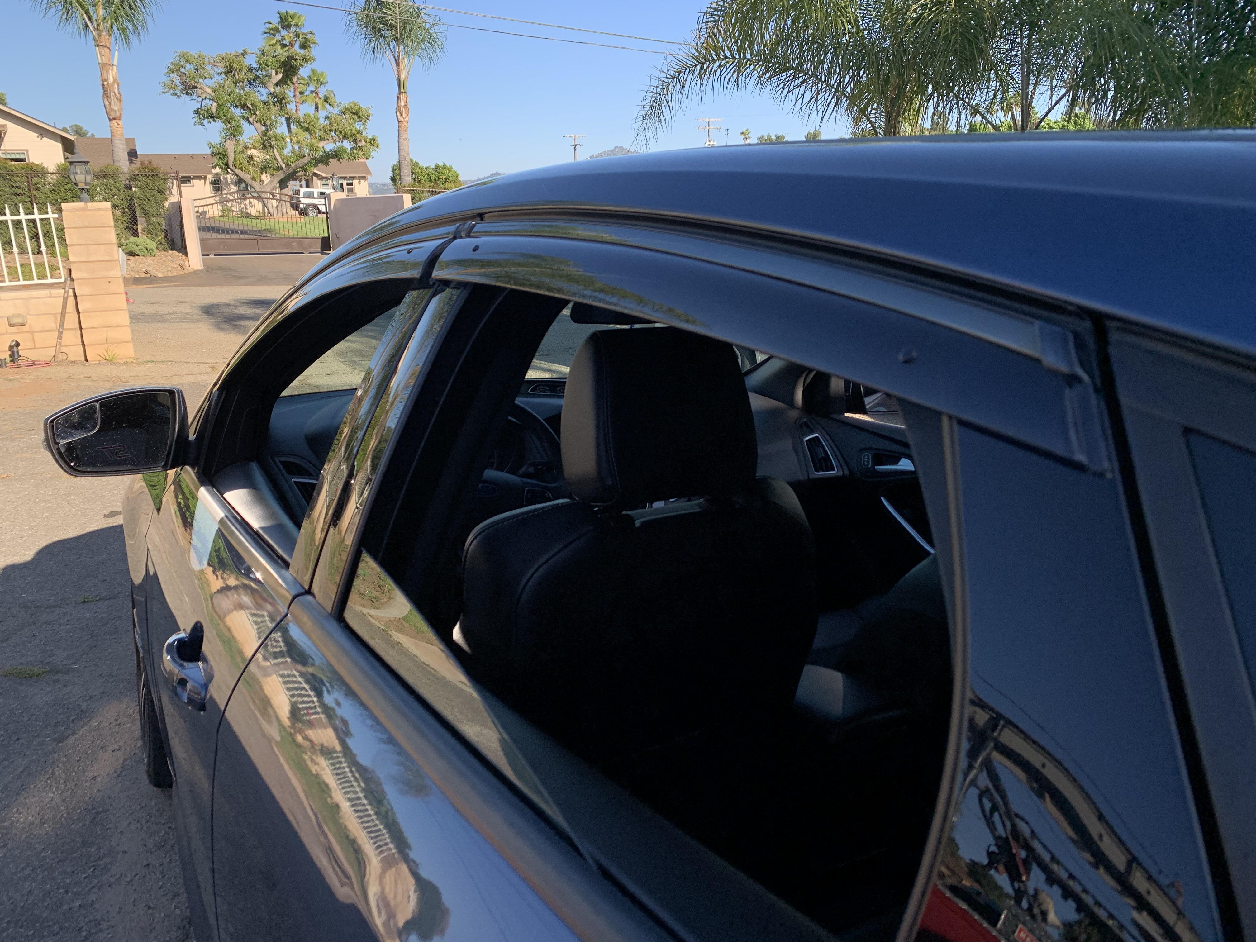 Finally got my window visors put on. WELLvisors for the 1218 Ford