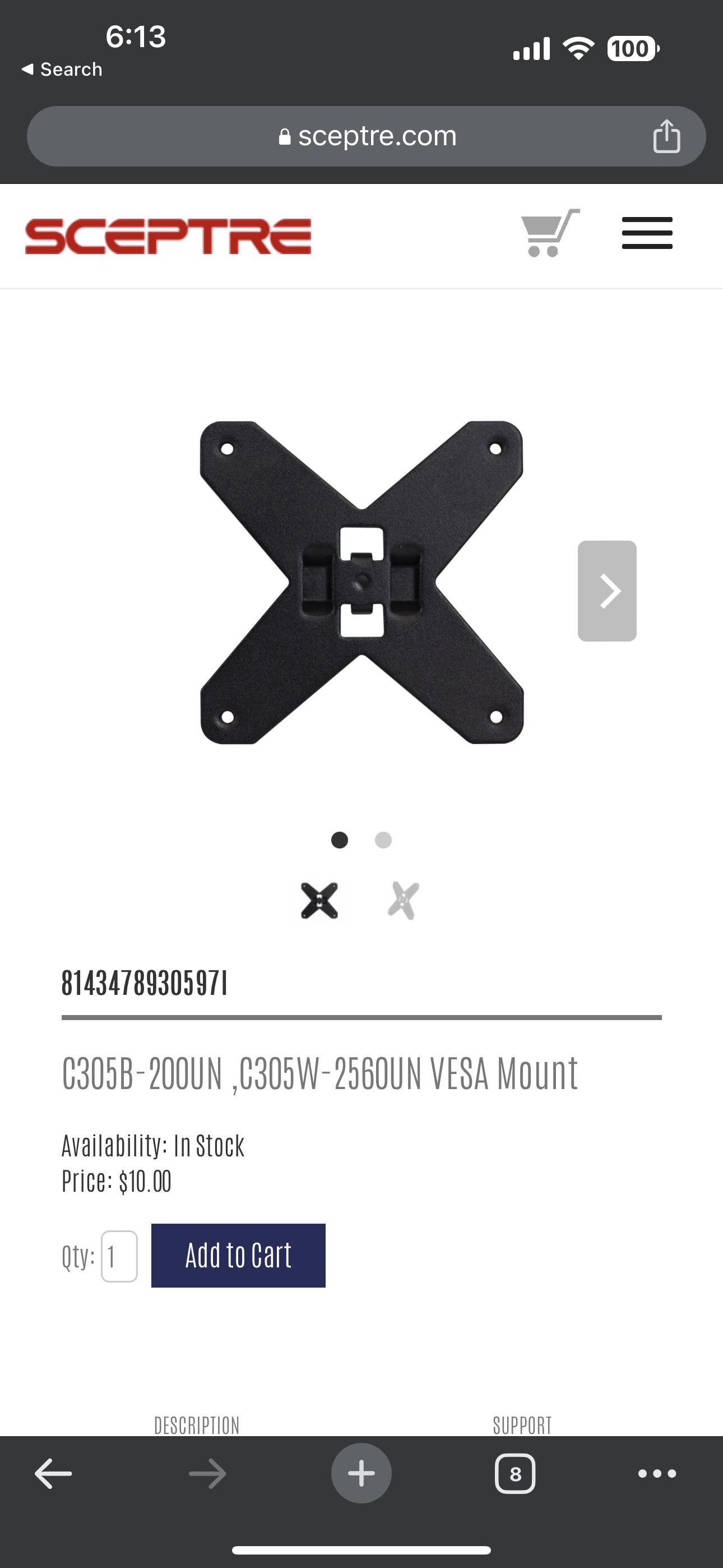 I bought a sceptre monitor and it came with this thing for mounting a