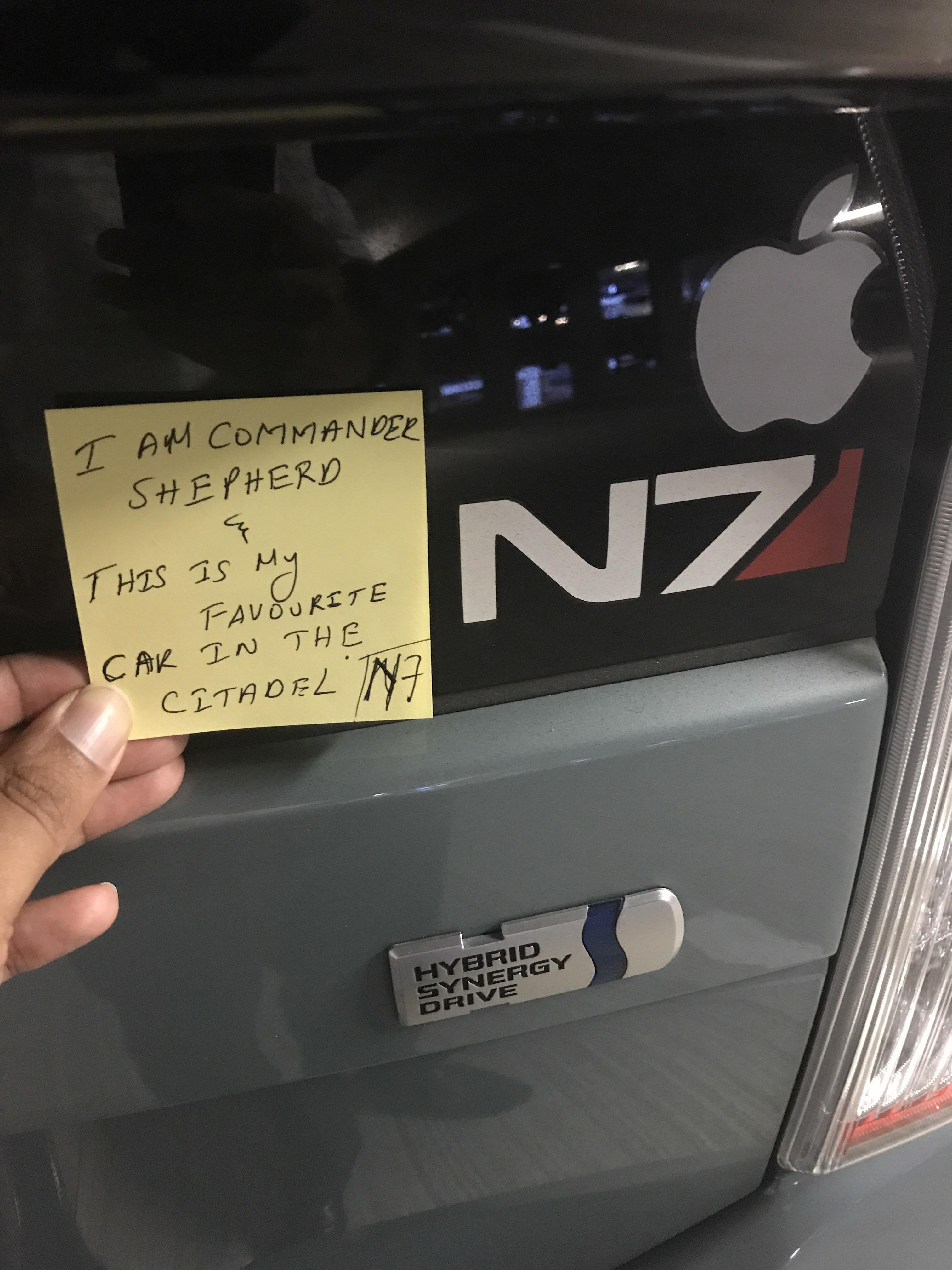 [NO SPOILERS] I had to acknowledge a fellow commander who saved the