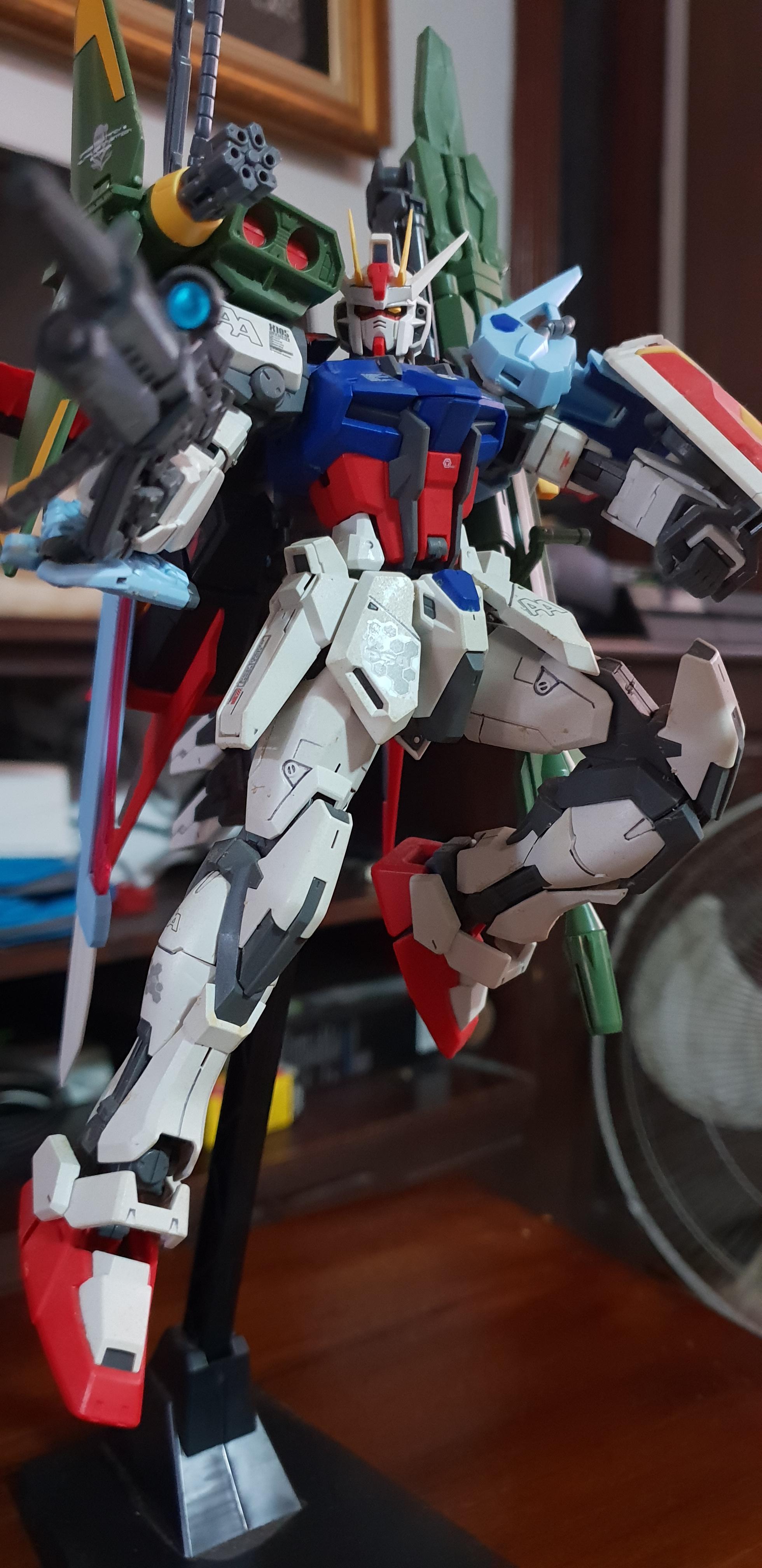 Super back heavy MG Perfect Strike Gundam Gunpla