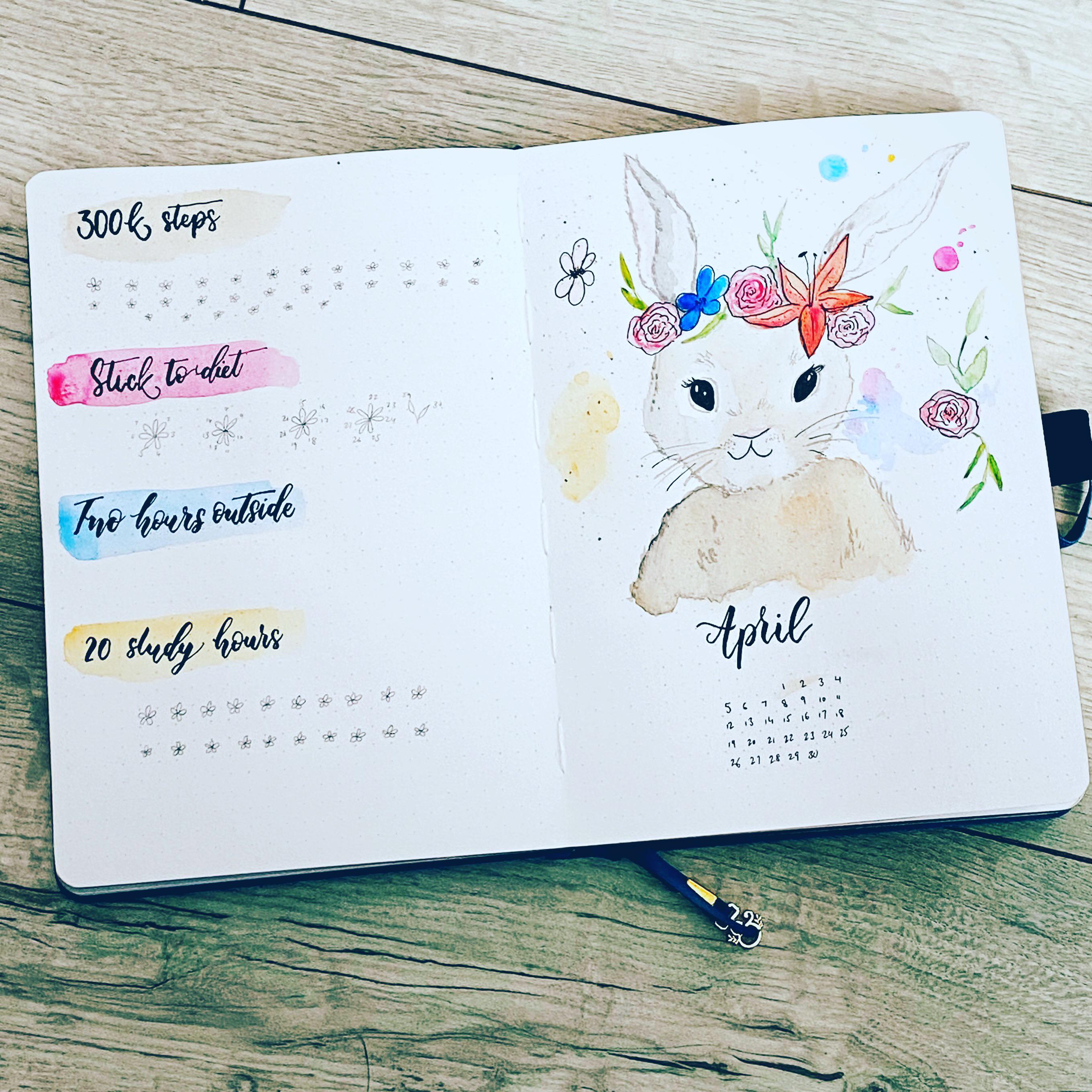 Bunnies and florals for spring groundbreaking April set up r