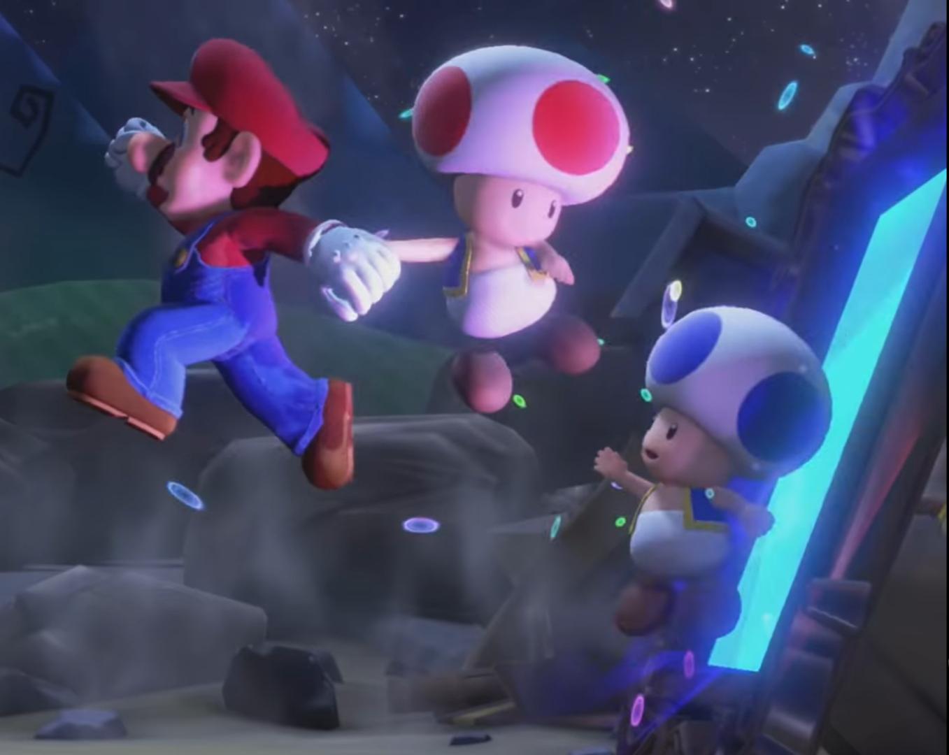 Am I the only one who noticed that when Mario and the toads came out of