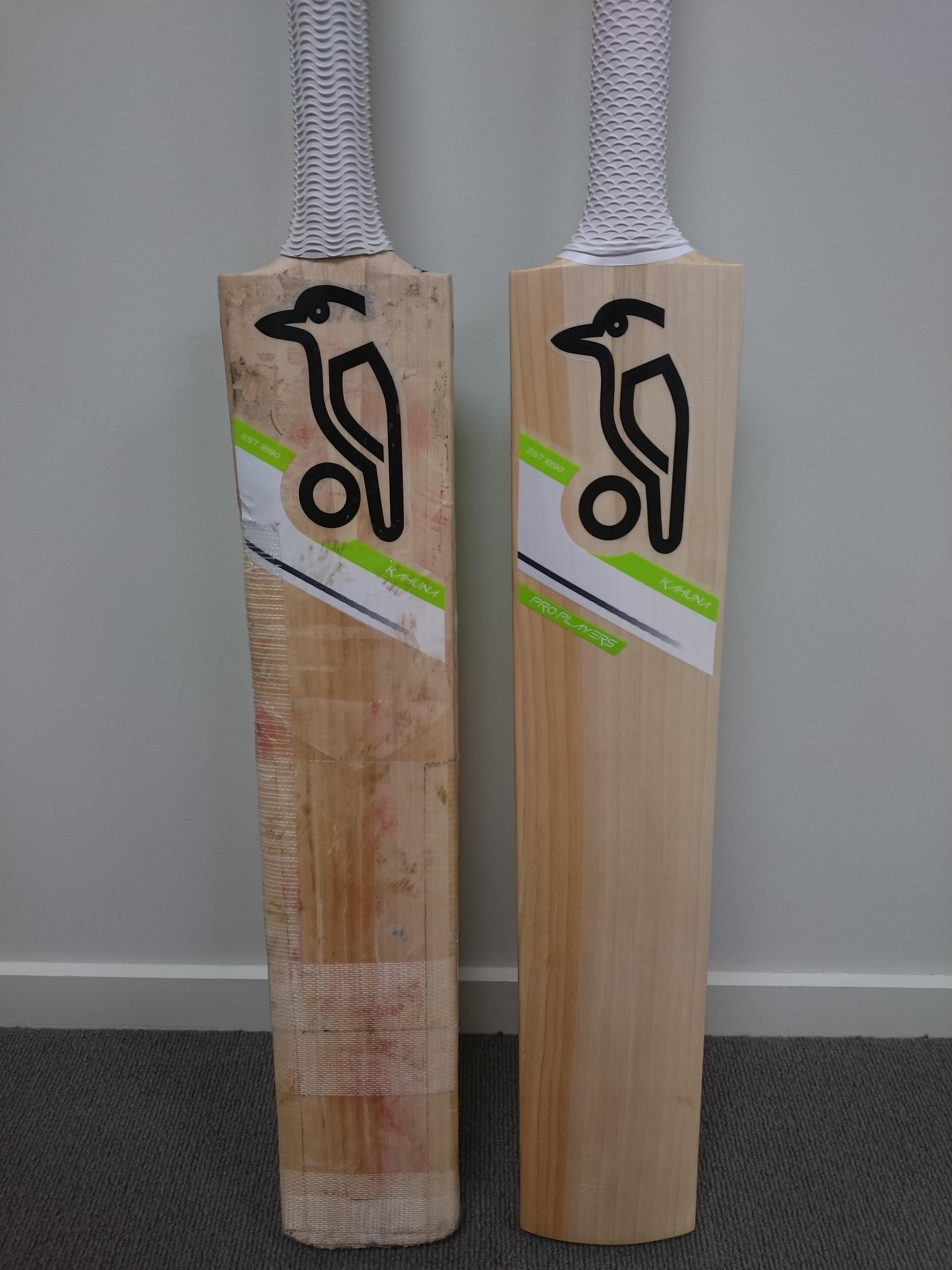 New Zealand cricketer Martin Guptill's bat. r/Wellworn