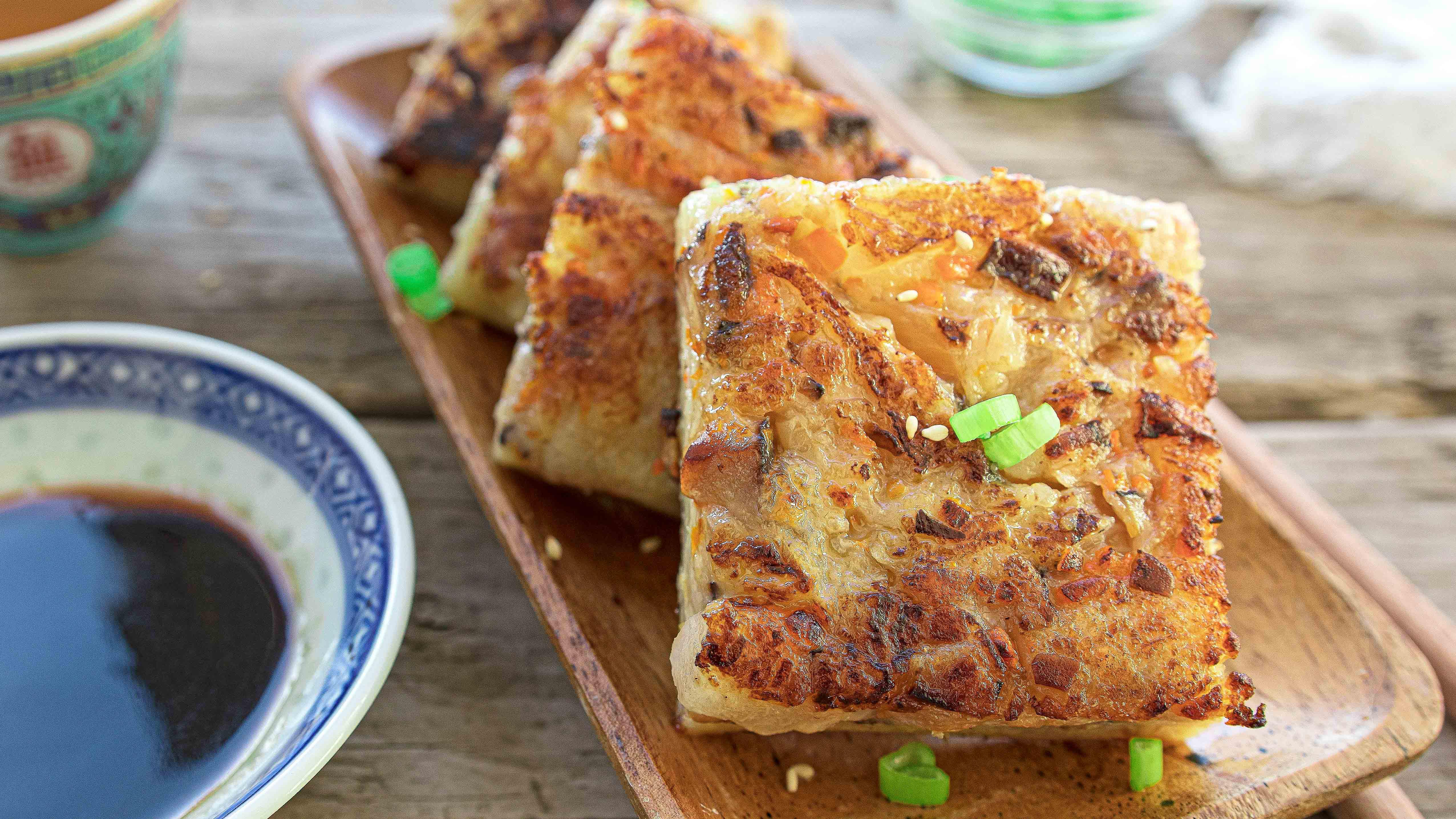 CHINESE TURNIP CAKES veganrecipes