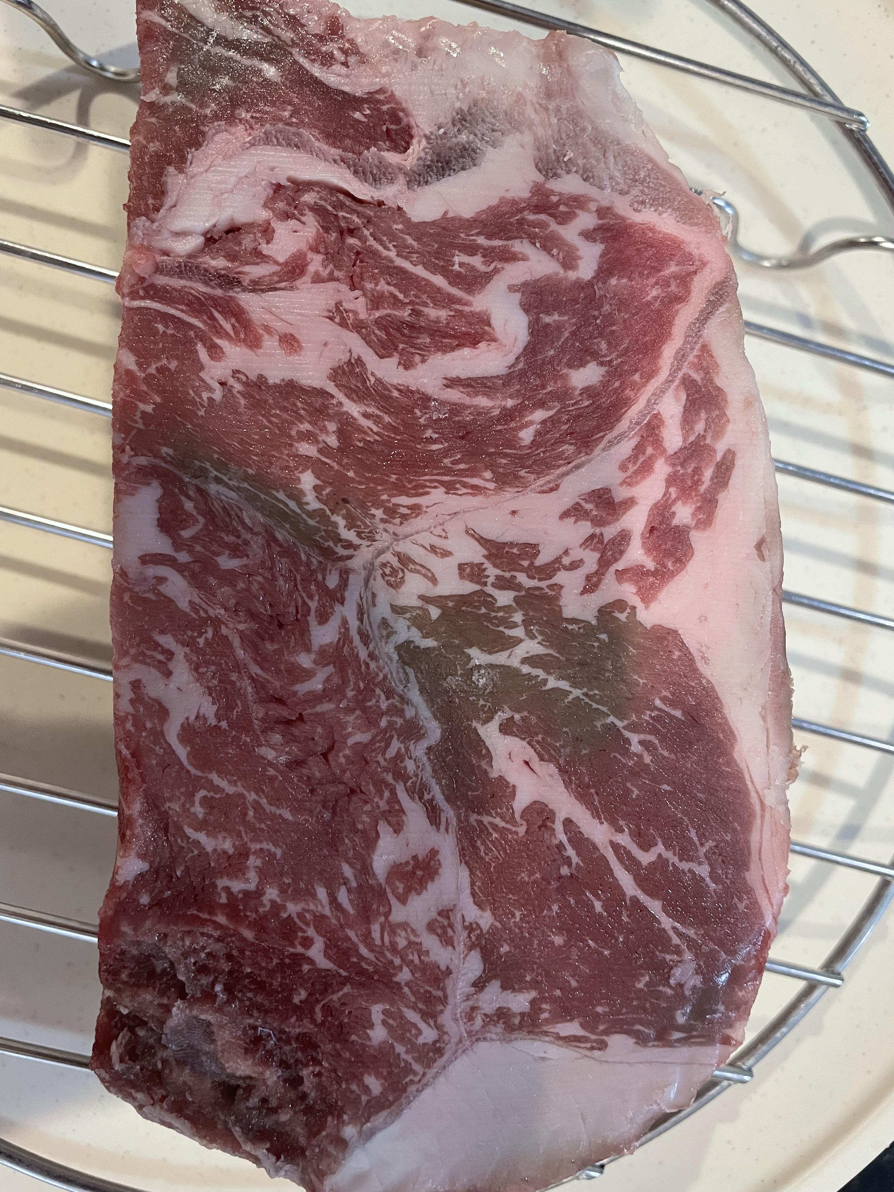 Is something wrong with this steak? It looks like it is pieced together