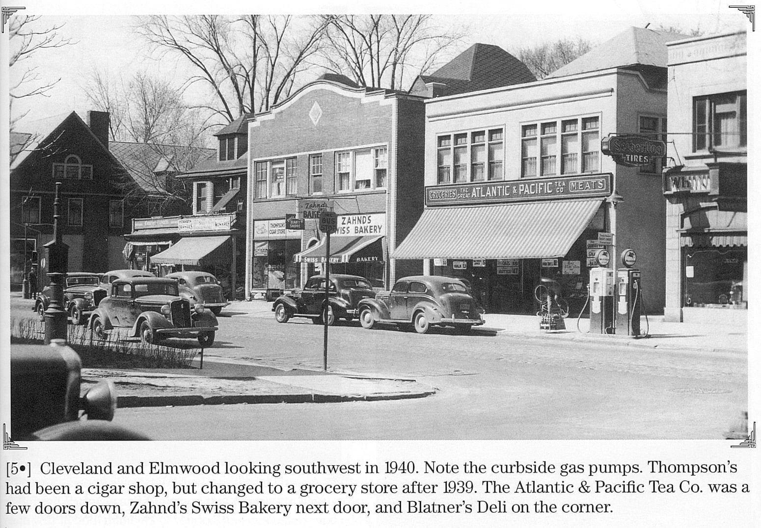 1940 Cleveland & Elmwood Avenue looking southwest, Buffalo, New York