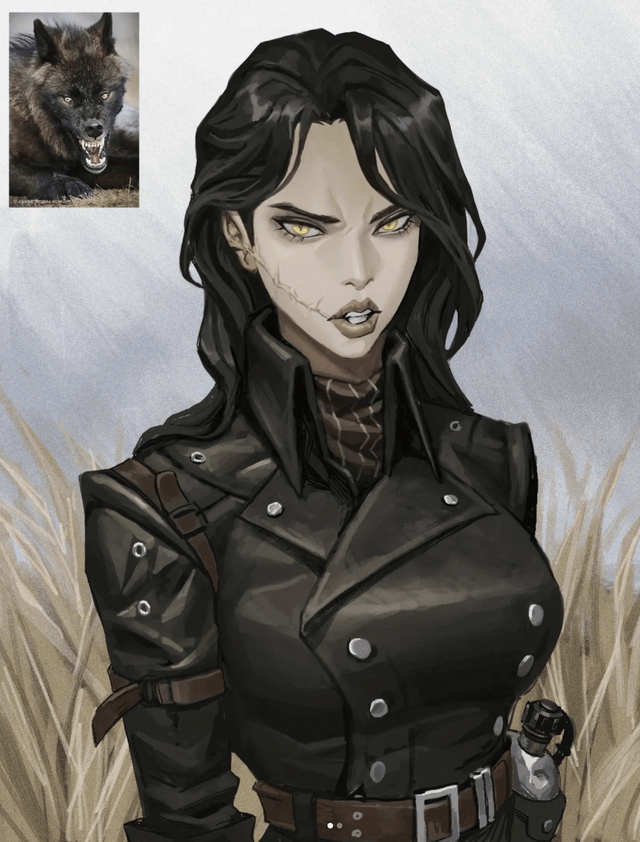 Black Wolf by byeongju.a r/ImaginaryScars