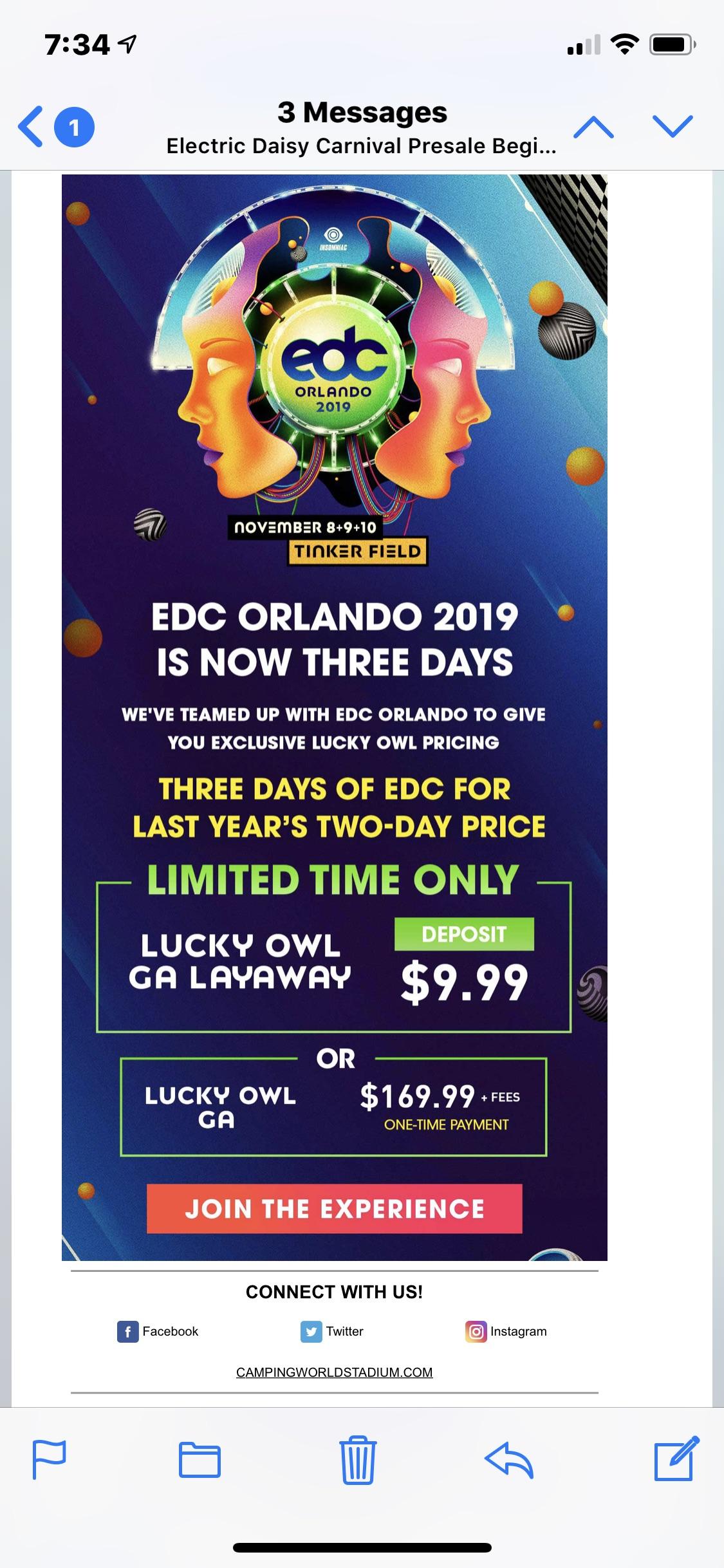 EDC Presale Prices. Confirmed at same venue. EDCOrlando