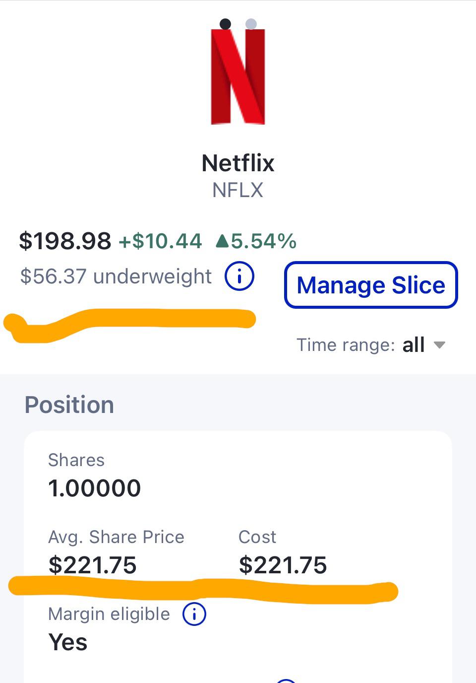 Is this normal? Shows a profit from when the account was transferred
