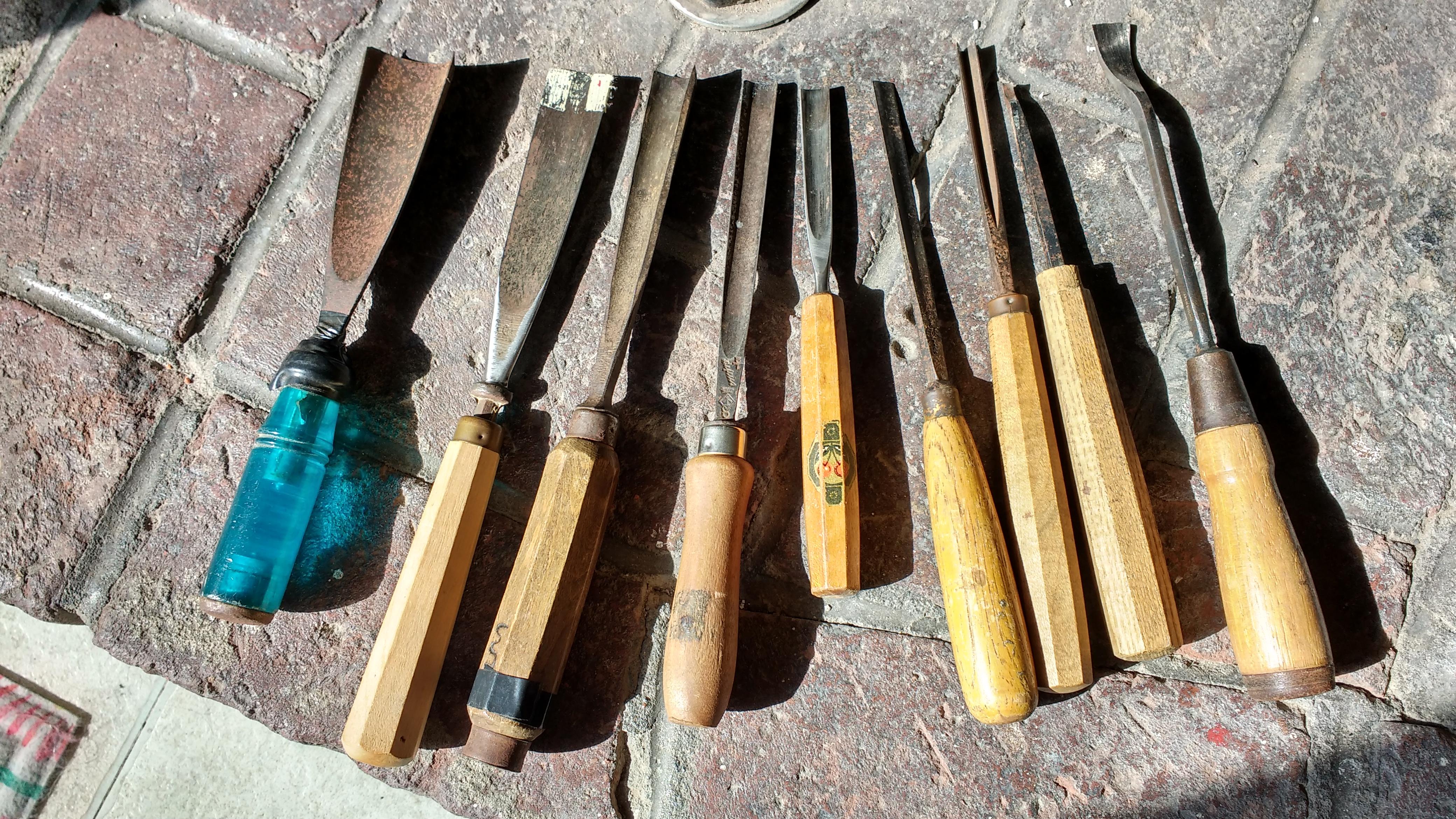 Just got some of my grandmothers woodcarving tools and looking for some