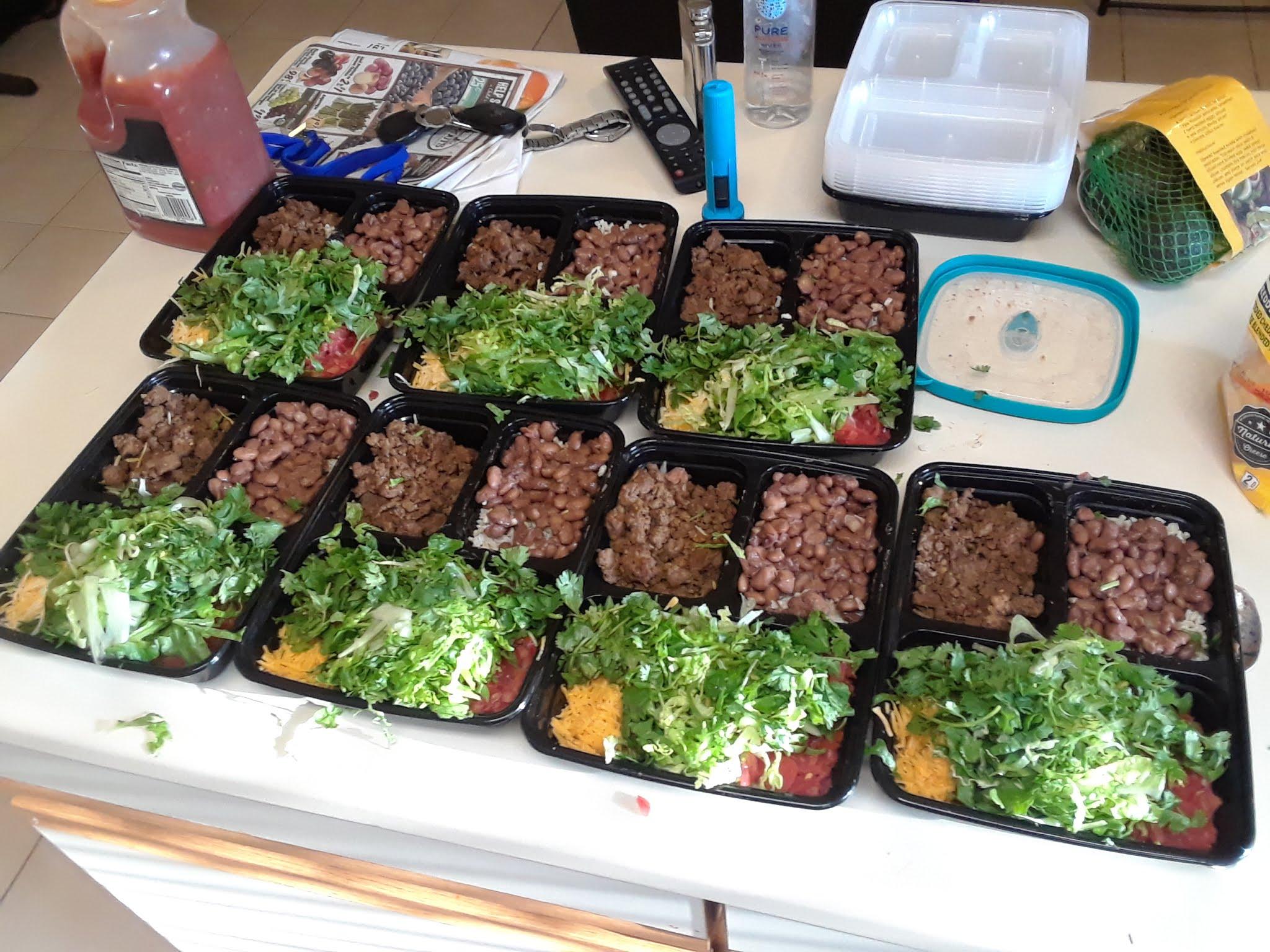 93 lean ground beef burrito bowls! r/MealPrepSunday