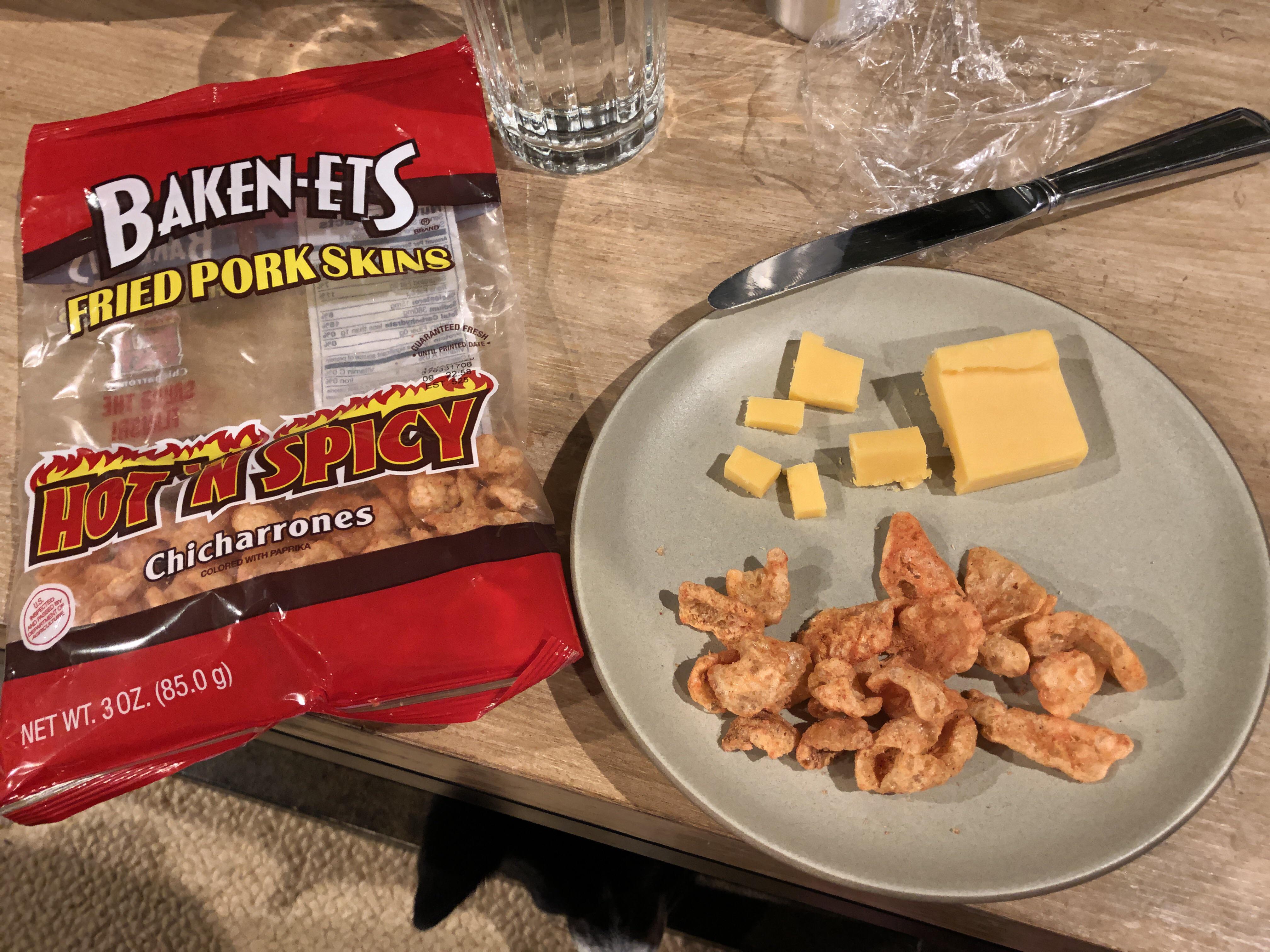 pork rinds and cheddar cheese r/shittyfoodporn