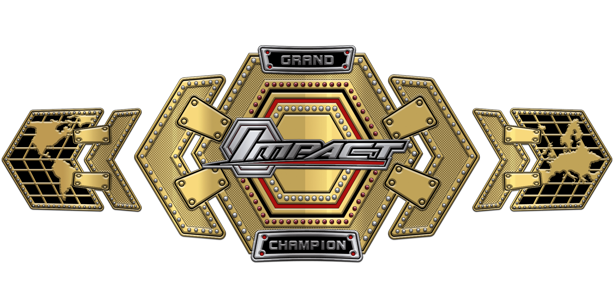 Custom Red Impact Grand Championship Render r/WWEGames