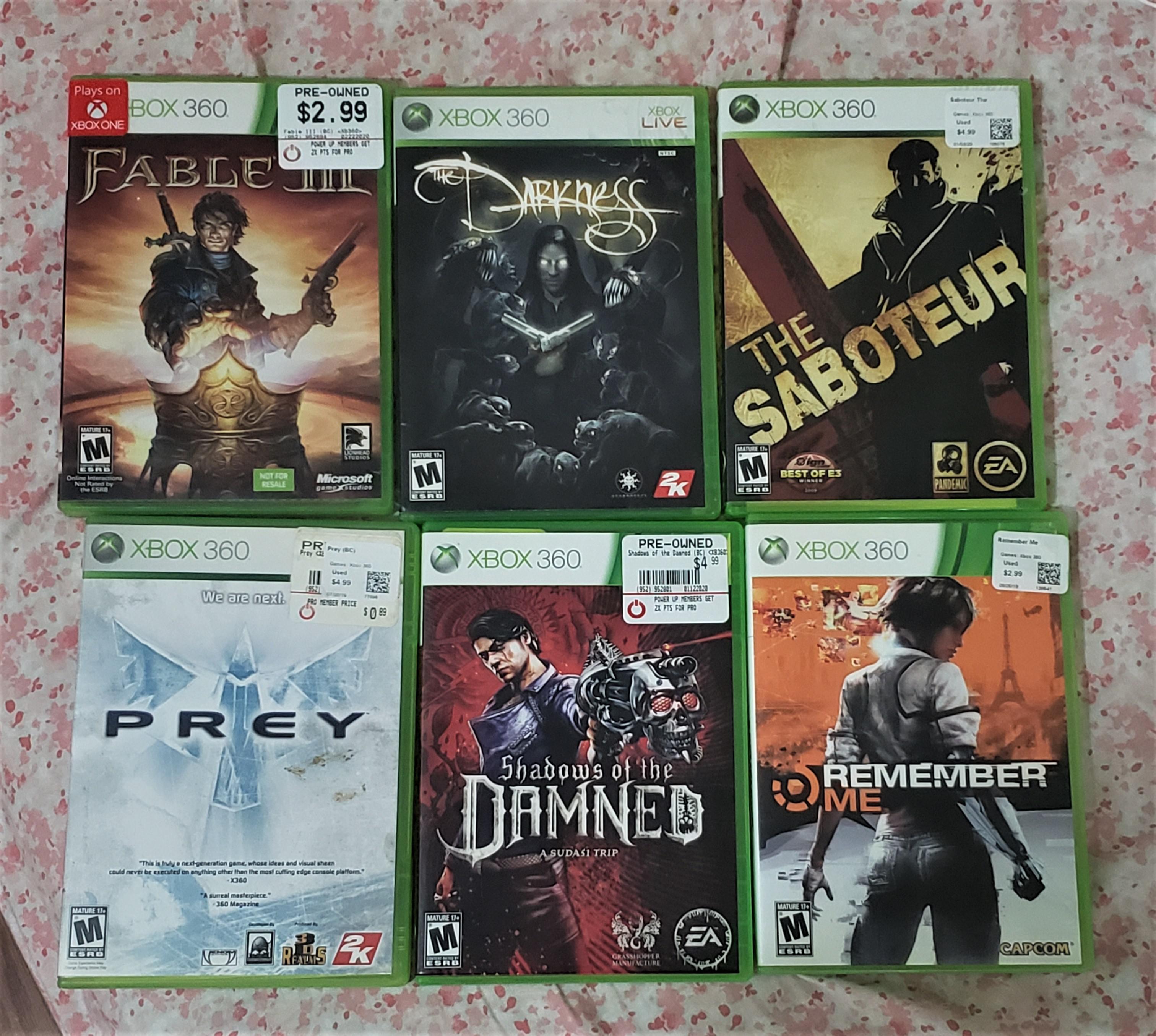 Yet another haul of rare, semirare and common games for xbox 360