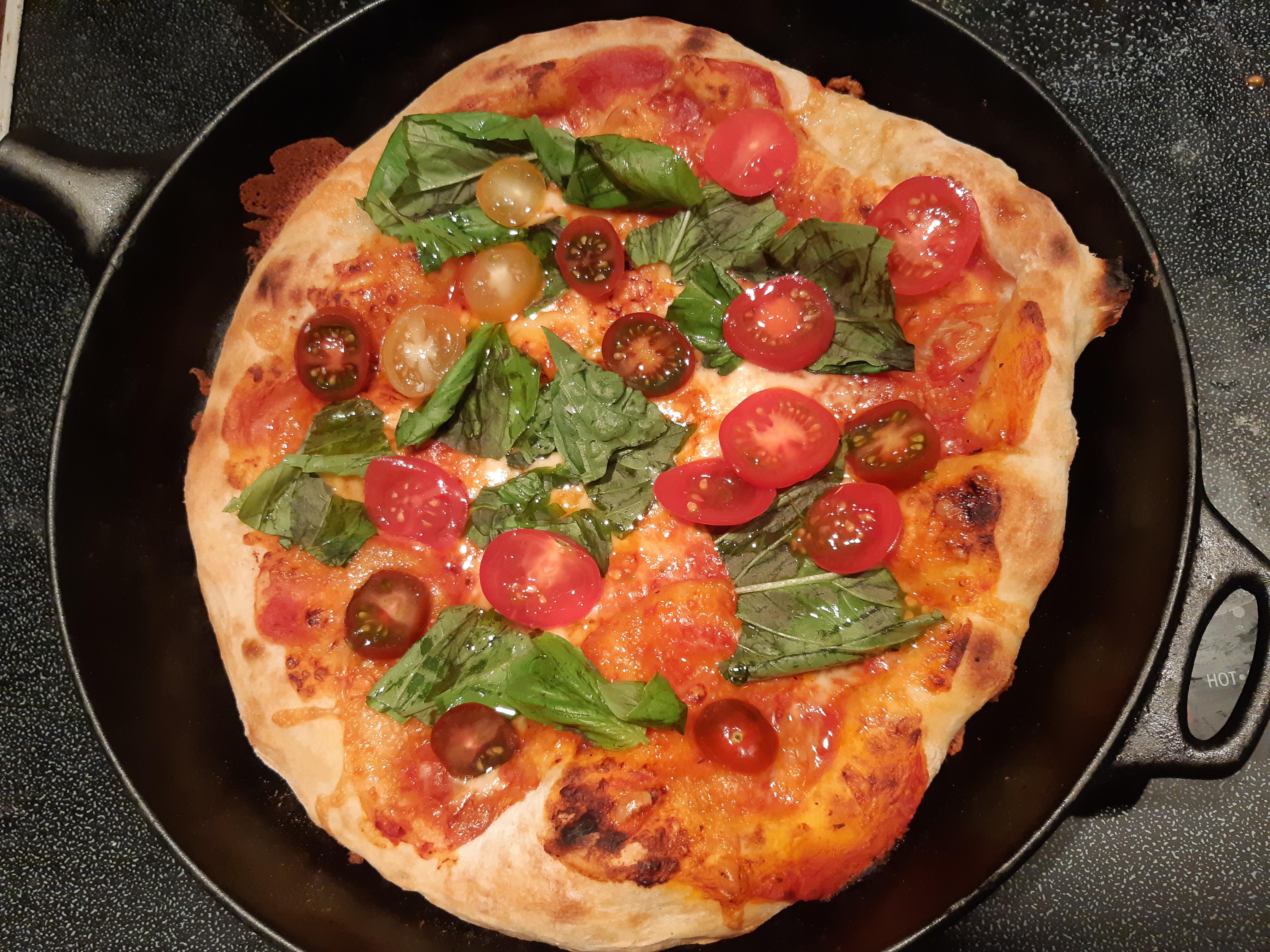 Cast Iron Pizza Broiler Method. 72 hour pizza dough recipe from pizza