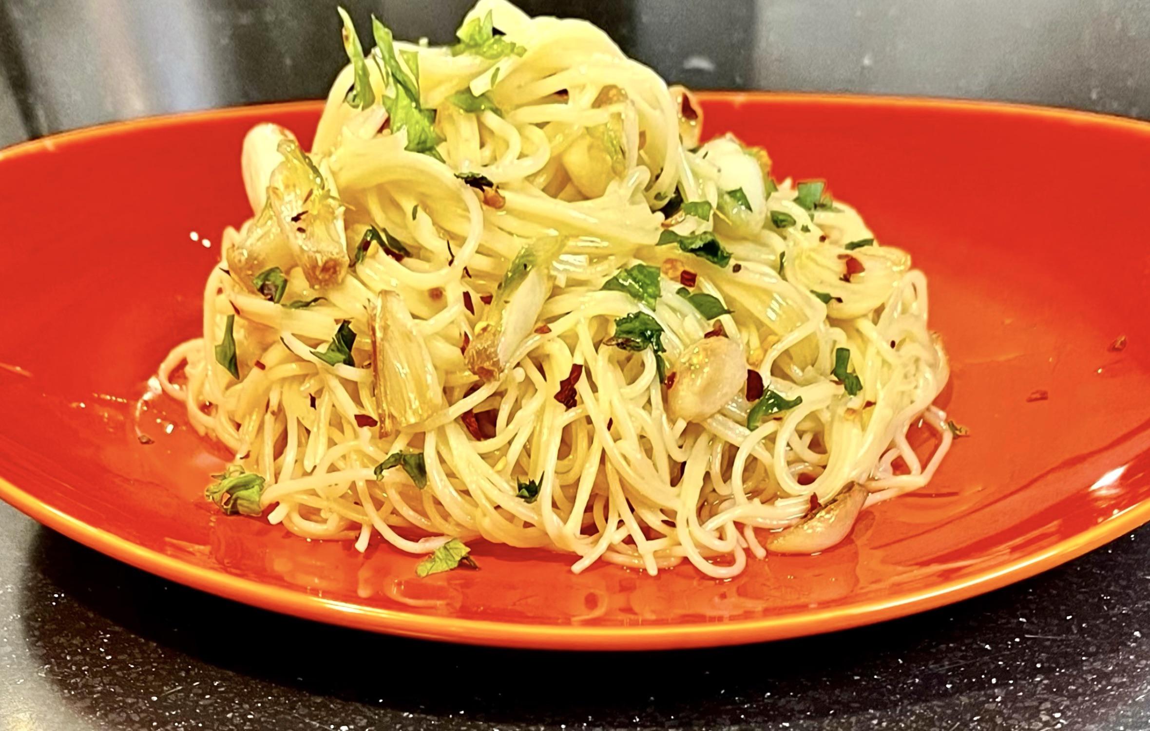 Capellini Aglio Olio r/RateMyPlate